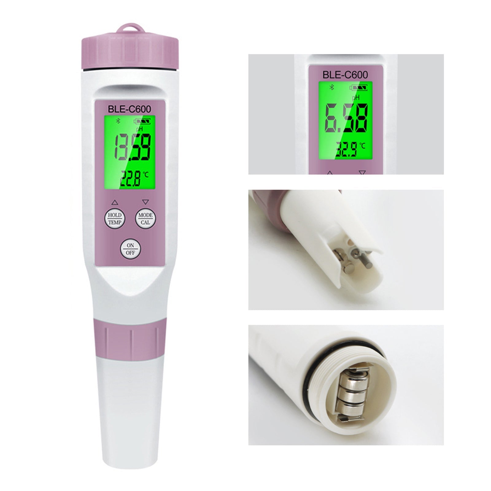 7 In 1 PH EC Conductivity TDS Salinity ORP SG Blue Tooth Meter Tester Measures