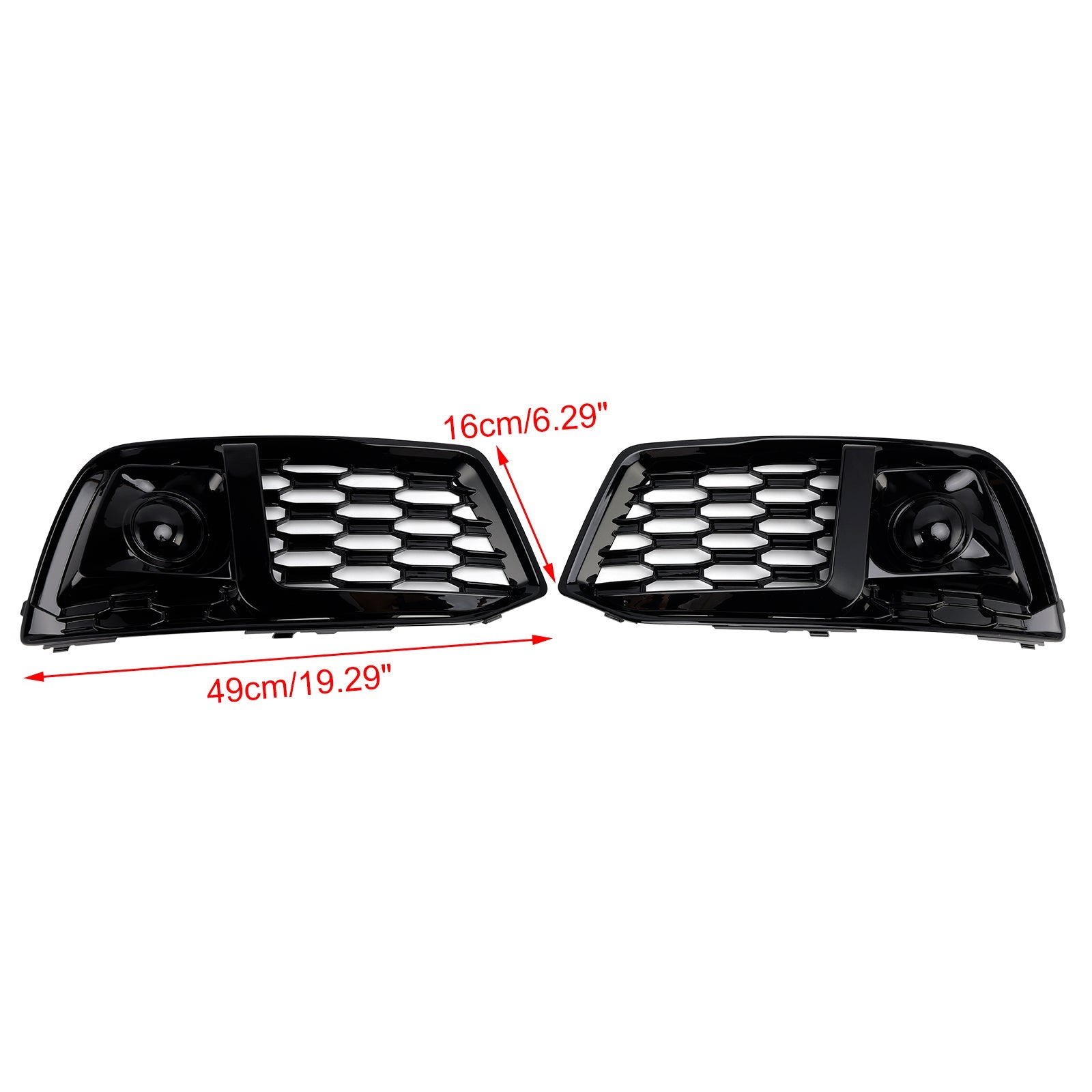 2018-2022 Fit Audi Q5 2PCS Front Bumper Cover Grill Grille Bezel Insert W/ACC