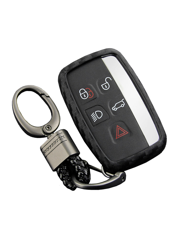 Leather Silicone Car Key Case Cover With Buckle For Range Rover