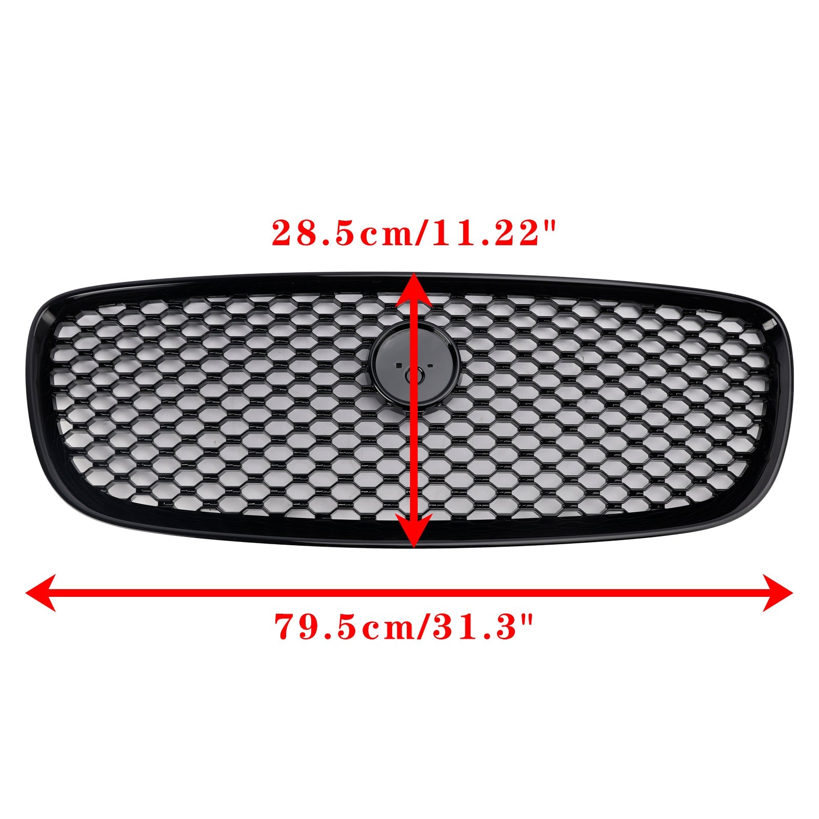 2016 2017 2018 2019 Jaguar XF XF-R Style Front Bumper Grill Grille Gloss Black