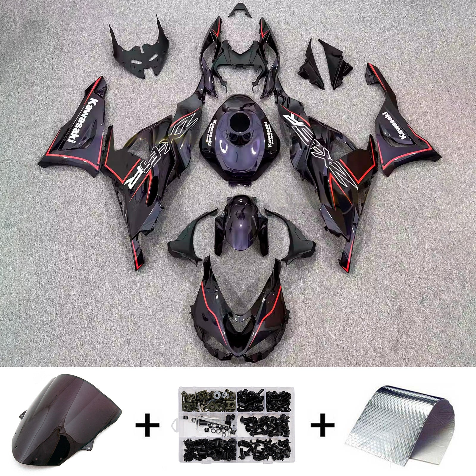 Injection Fairing Kit Bodywork Plastic ABS fit For Kawasaki ZX-6R 2024-2025