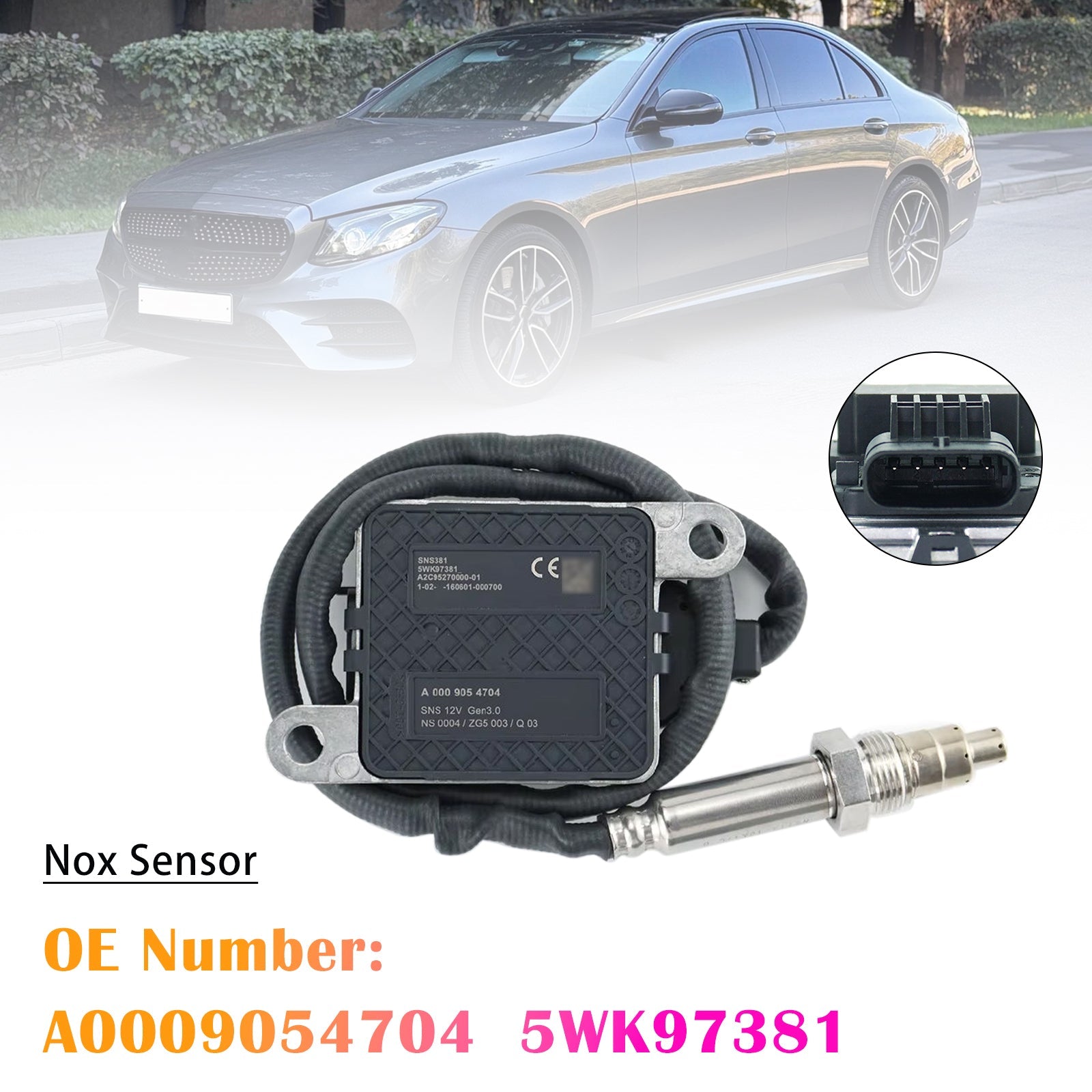 10.2016- For MERCEDES E-CLASS (W213) E 220 d 4-matic Saloon Nitrogen Oxide Sensor Nox Sensor A0009054704