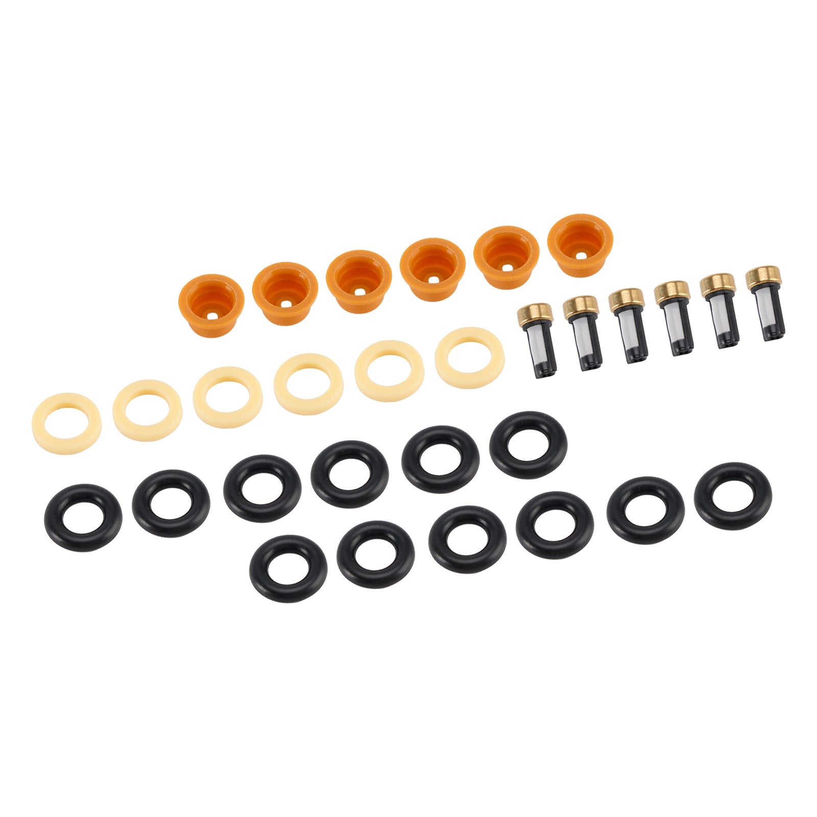 Audi 80 90 100 A4 A6 A8 2.4 2.6 2.8 6PCS Fuel Injector O-Ring Filter Seal