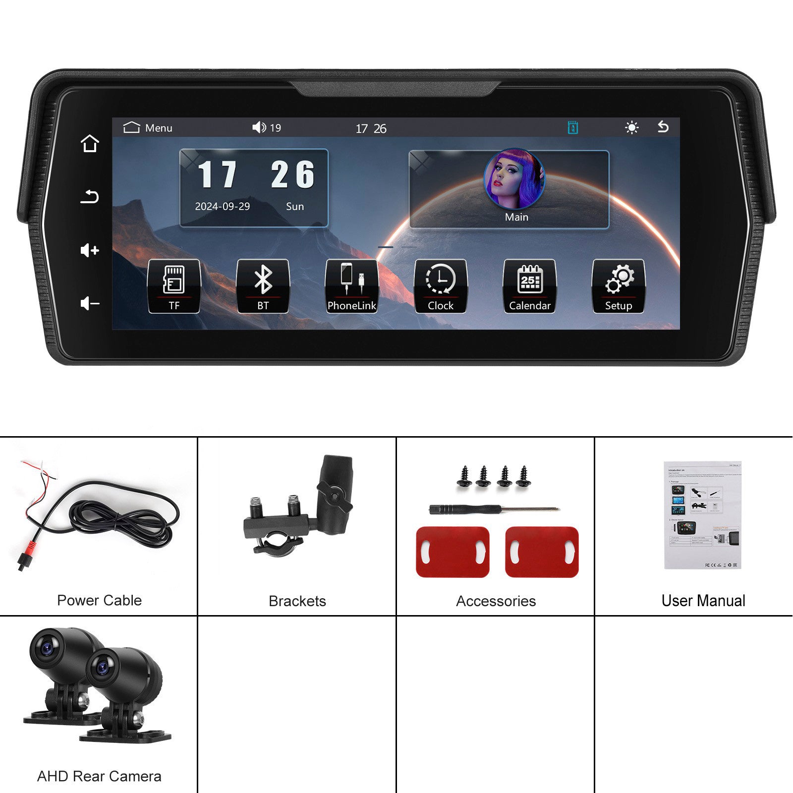 6.86-inch PND Wireless CarPlay Android Auto Screen Mirroring for Motorcycles