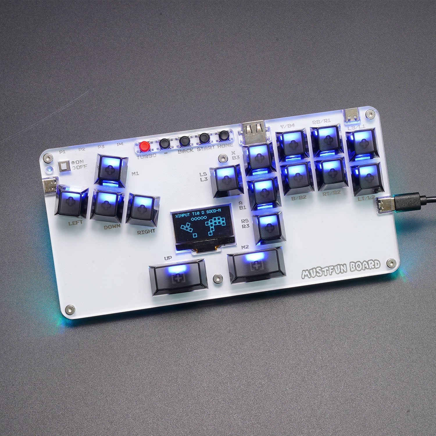 MustFun Hitbox Mini Stickless Controller Suitable For PC/PS3/PS4/Switch etc.