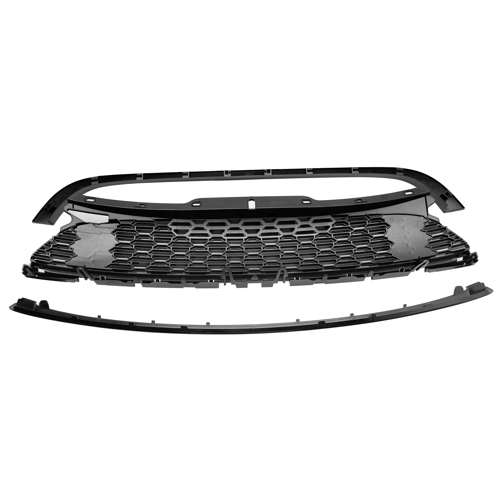 2009-2013 MINI R57 Cooper S & JCW 2-Door Convertible 3PCS Gloss Black Front Grill Grille