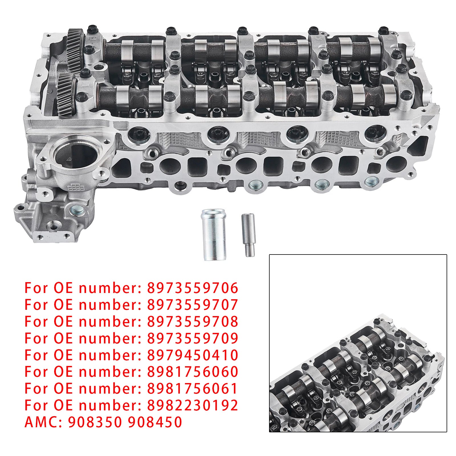 06.2012-up ISUZU D-MAX II (TFR, TFS) 3.0 CRDi 4x4 (TFS85J) Complete Assembled Cylinder Head 4JJ1-TC 4JK1-TC
