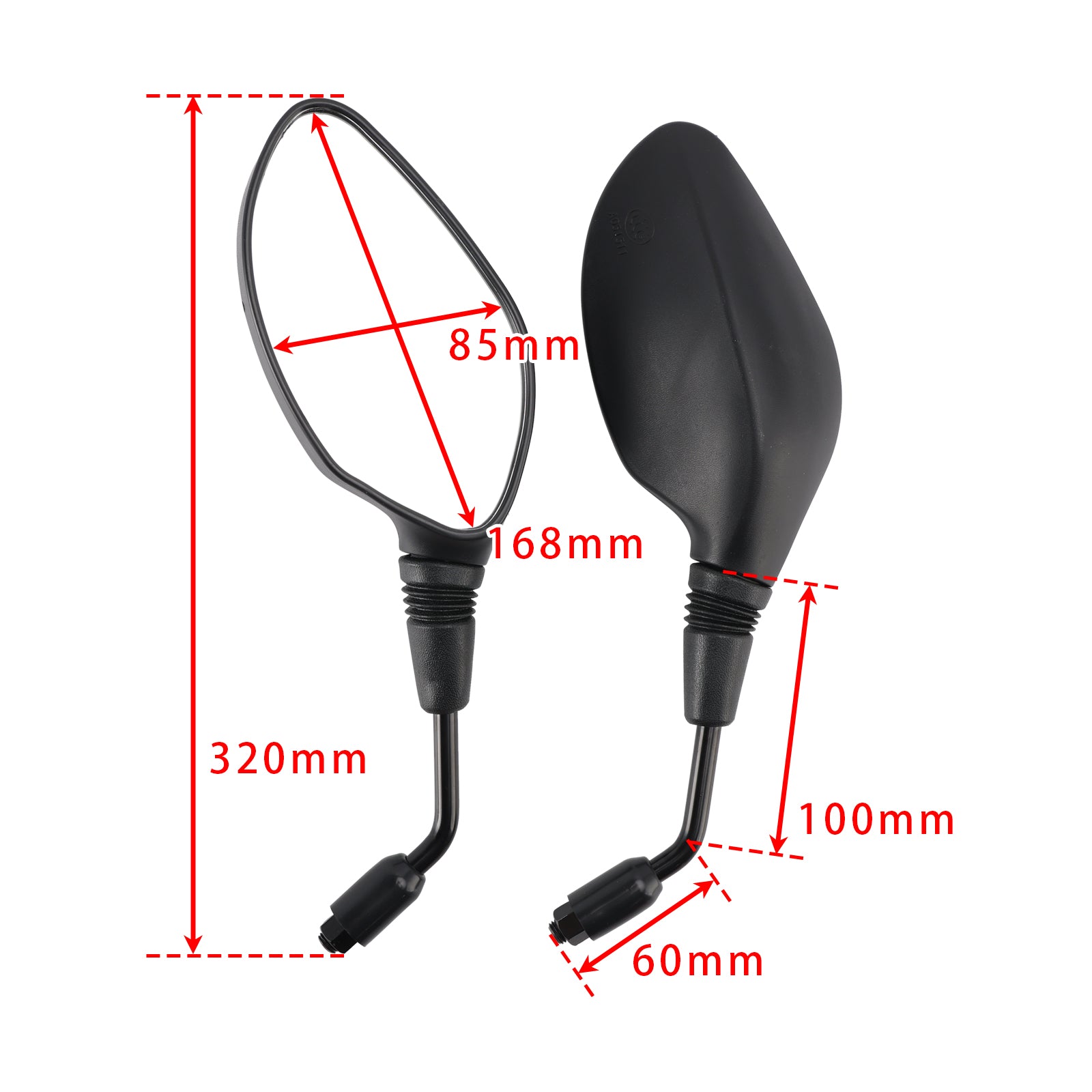 Rearview Mirror LH & RH PAIR For Honda PCX 125 150i 88210-KWN-900 88220-KWN-900