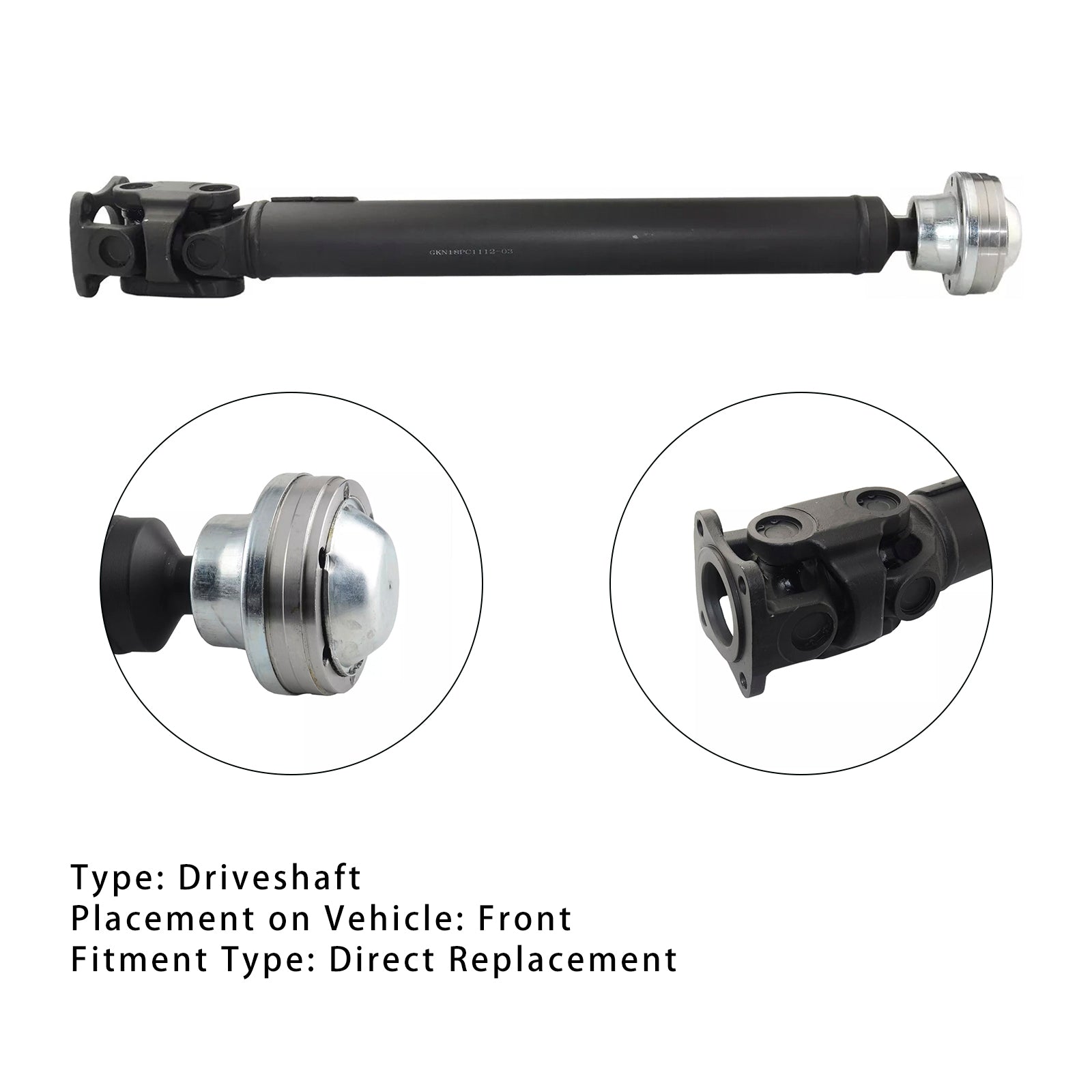 1998/02-2005/06 Mercedes-Benz M-Klasse W163 ML 230 Front Drive Shaft Propshaft 1634100301