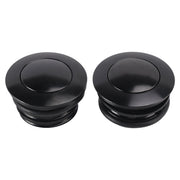 Pop Up Vented Gas Cap Set Black For Softail Low Rider Dyna Sport Super Glide