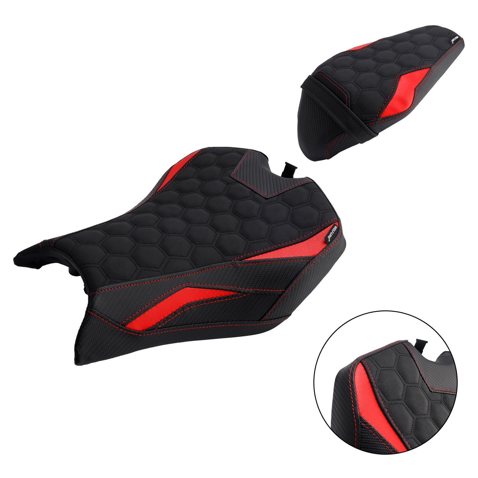 2025- For Kawasaki Z900 Zr900-F Front&Rear Raider Passenger Cushion Kit Red2
