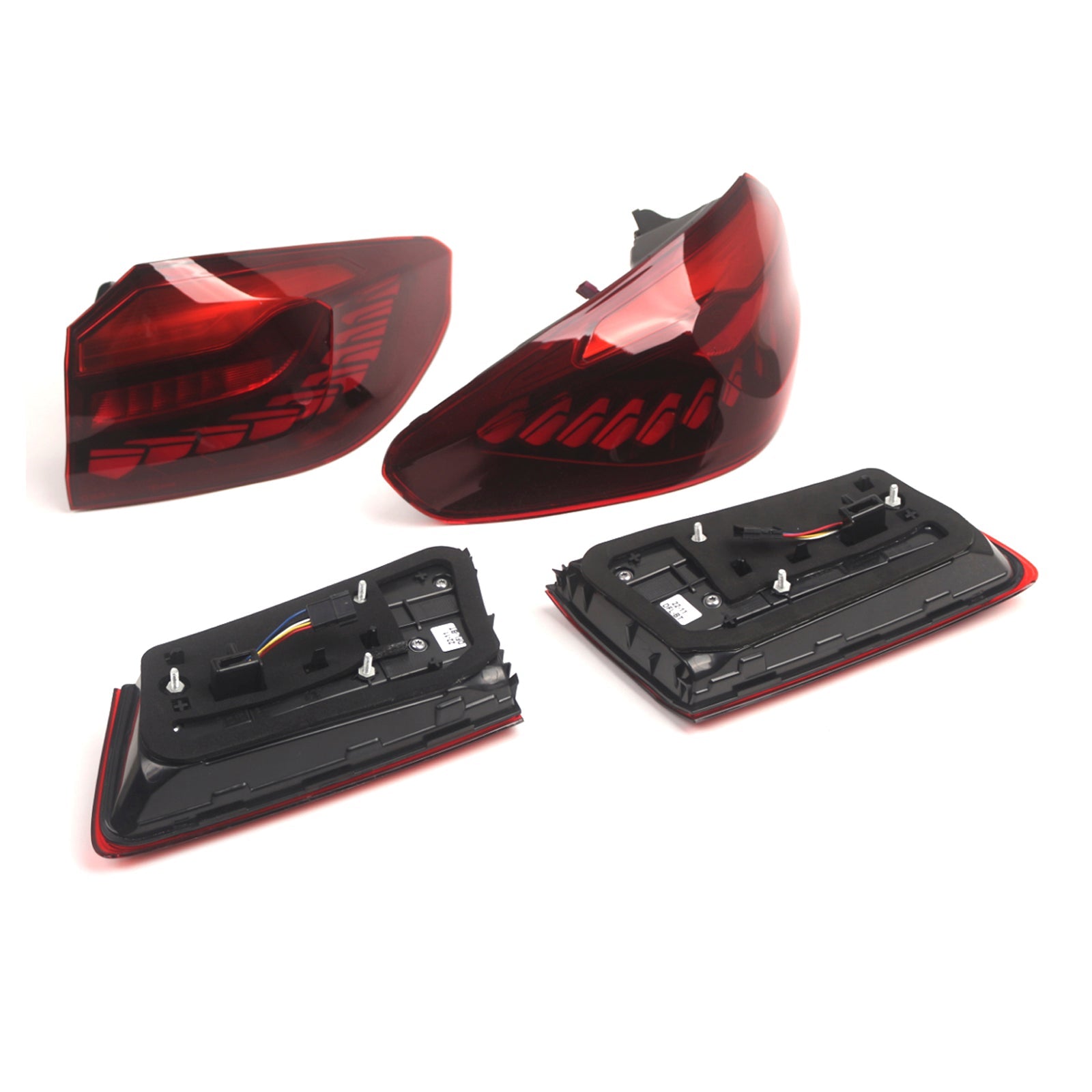 2018-2020 BMW 5 Series G30 G38 L&R Red LED Tail Lights Rear Lamp Assembly