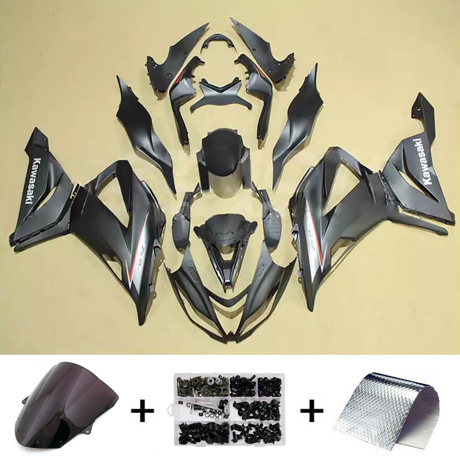 Injection Fairing Kit Bodywork Plastic ABS fit For Kawasaki ZX6R 636 2013-2018