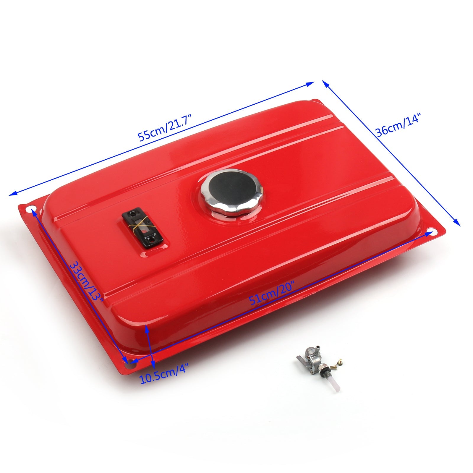 Universal FITS EC2500 5 US Gallon Generator Gas Tank Fuel Filter Cap Gauge Petcock