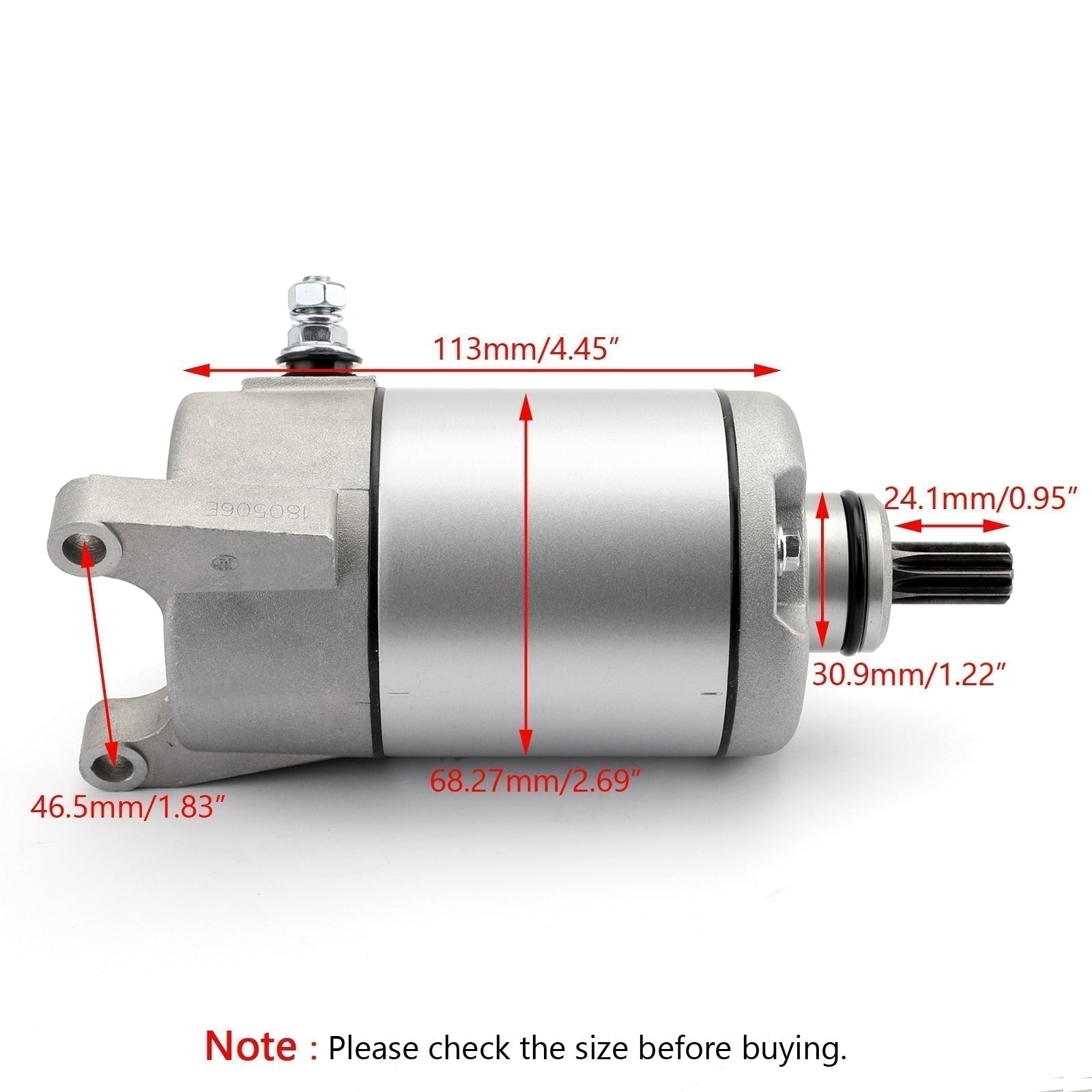 2007-2011 Yamaha YFM350 Grizzly 350 4WD IRS Hunting ATV Starter Motor 3HE-81890-00 Generic