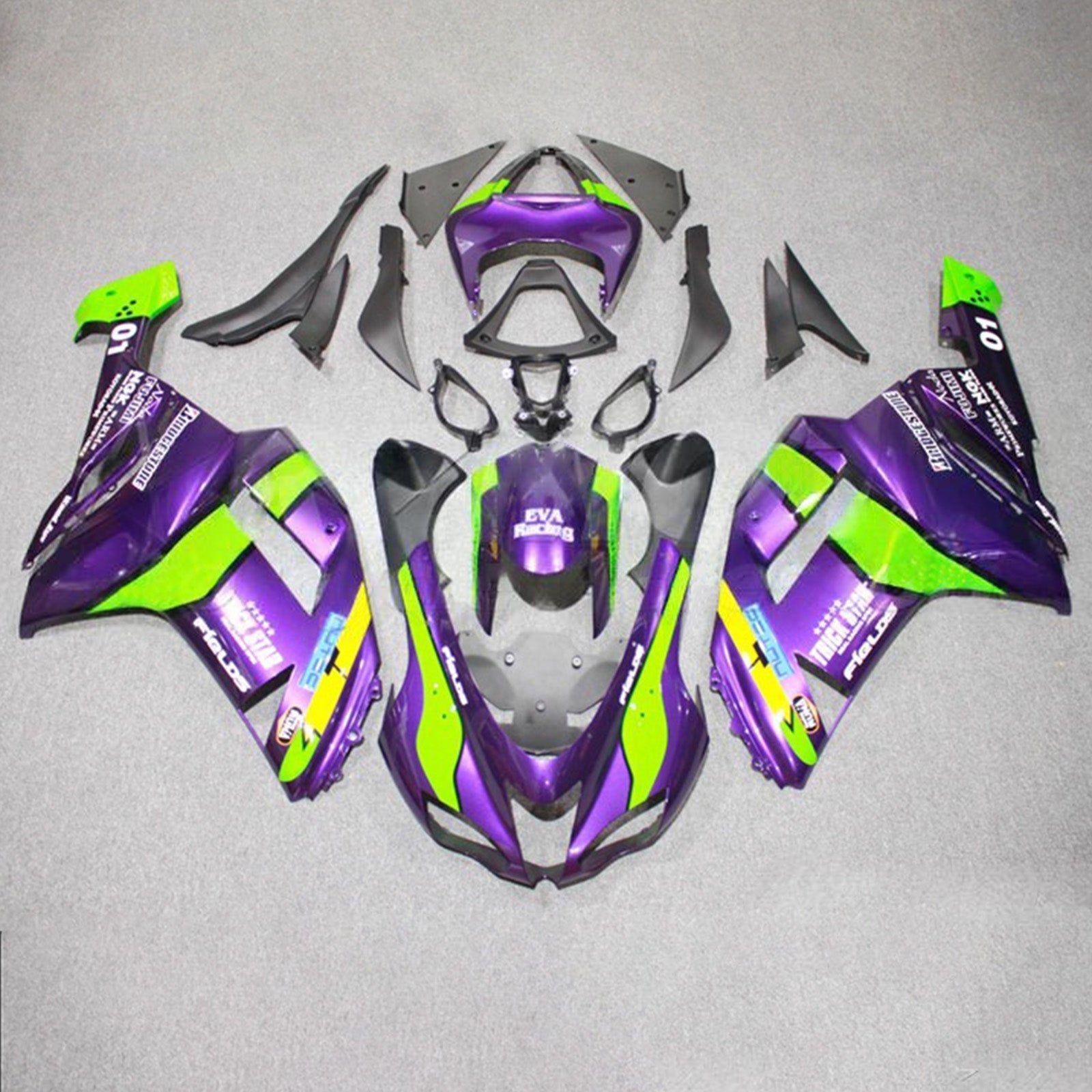 Injection Fairing Kit Bodywork Plastic ABS fit For Kawasaki ZX6R 636 2007-2008