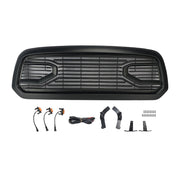 2013-2018 Dodge Ram 1500 Black Big Horn Style Front Bumper Grill Grille
