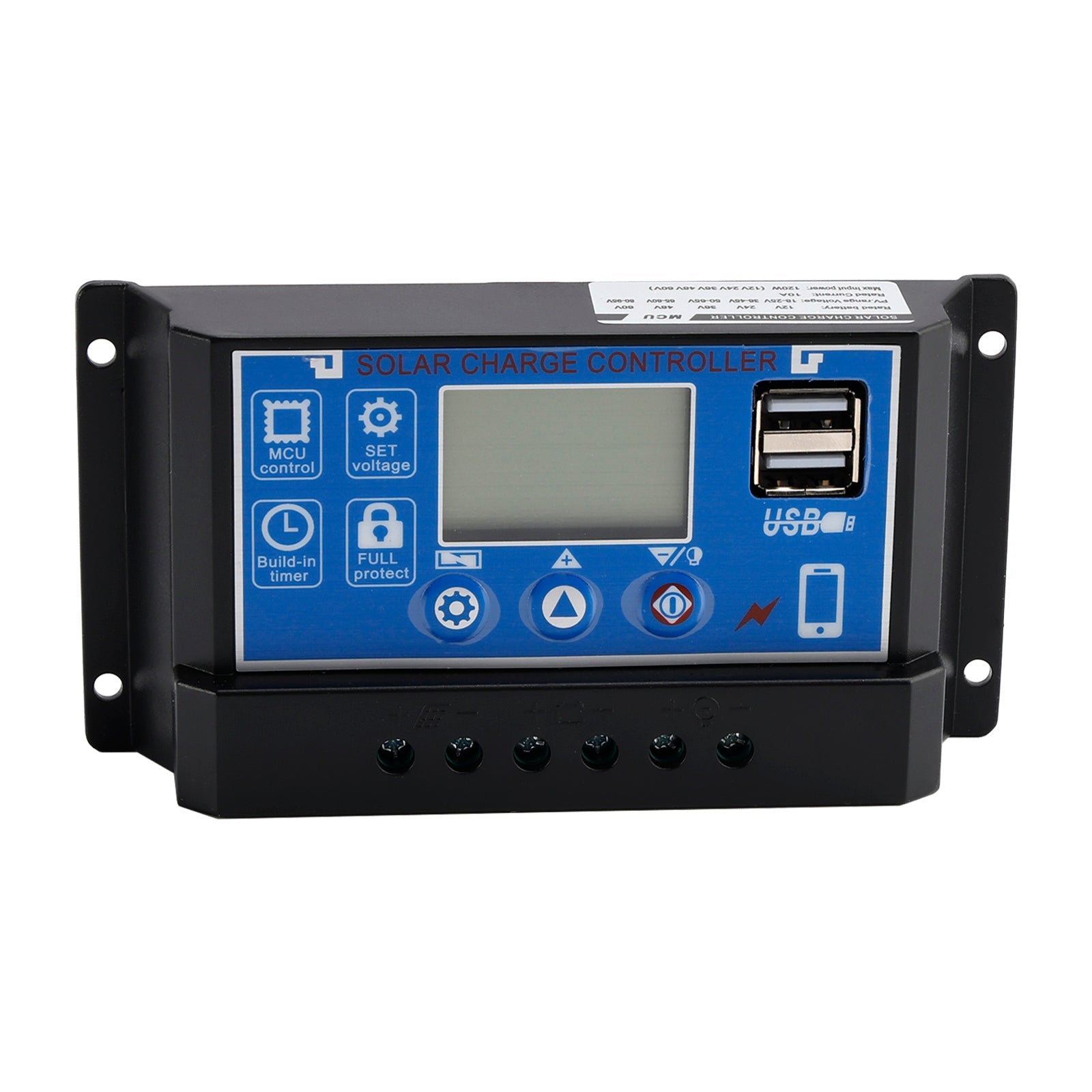 12V-60V PWM Solar Controller Display Current Solar Street Light Control 0V Start