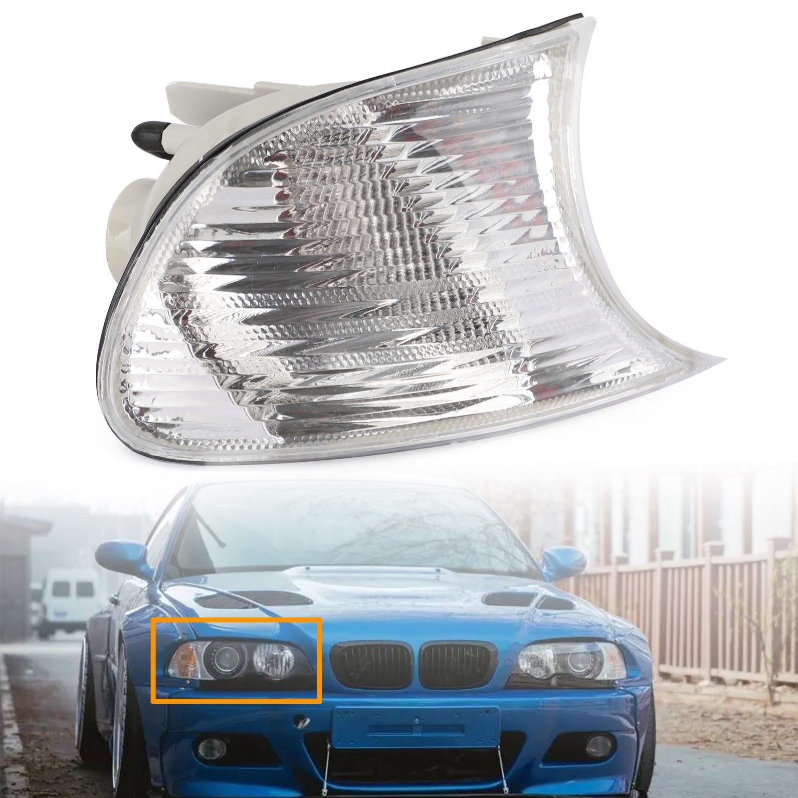 1998-2001 BMW E46 2 Doors Left/Right Corner Lights Turn Signal Lamps Generic