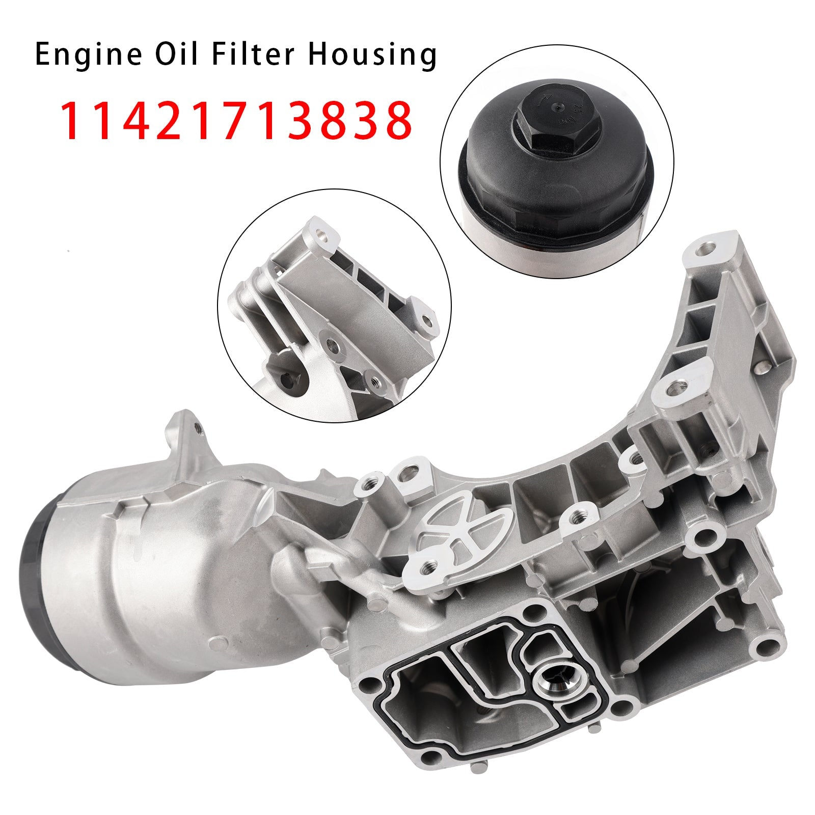 1713838 For BMW 330Ci 330i 330xi E46 2001-2006 Engine Oil Cooler Filter Housing 11421713838