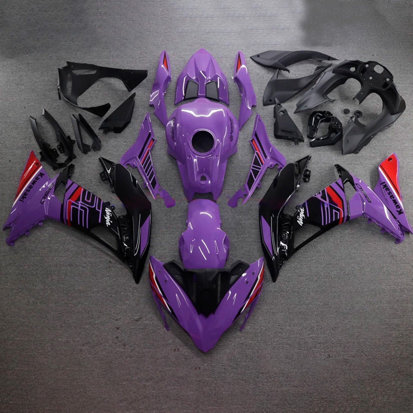 Injection Fairing Kit Bodywork Plastic ABS fit For Kawasaki ER-6F Ninja650R 2017-2019