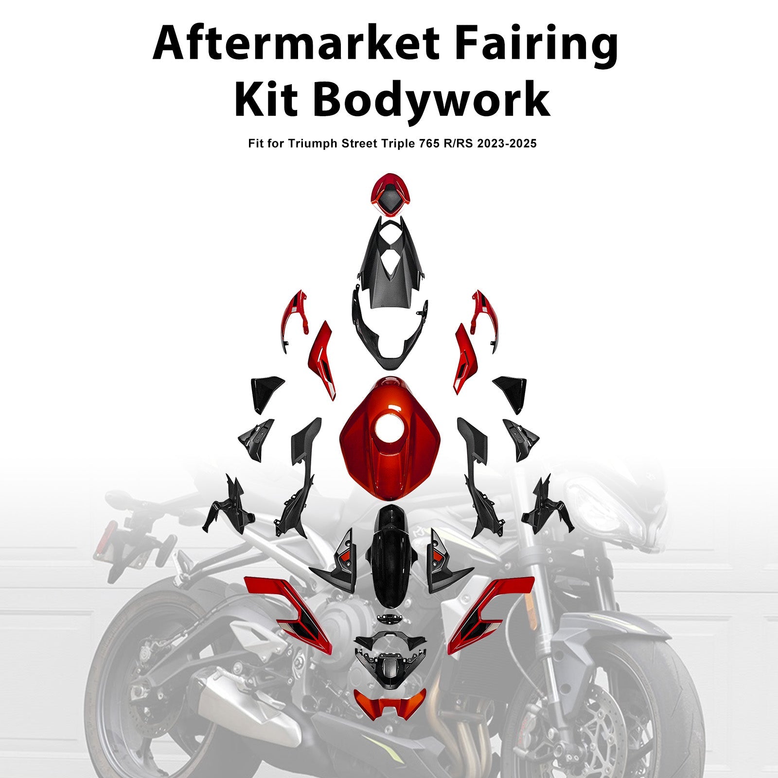 Injection Bodywork Fairing Kit for Street Triple 765 R/RS 2023-2025