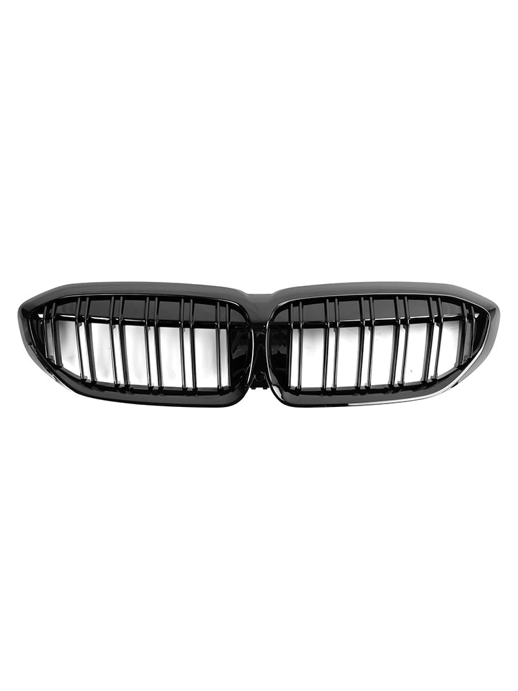 2019-2022 BMW 3 Series G20 G28 Black Dual Slat Kidney Grille Grill 51138072085