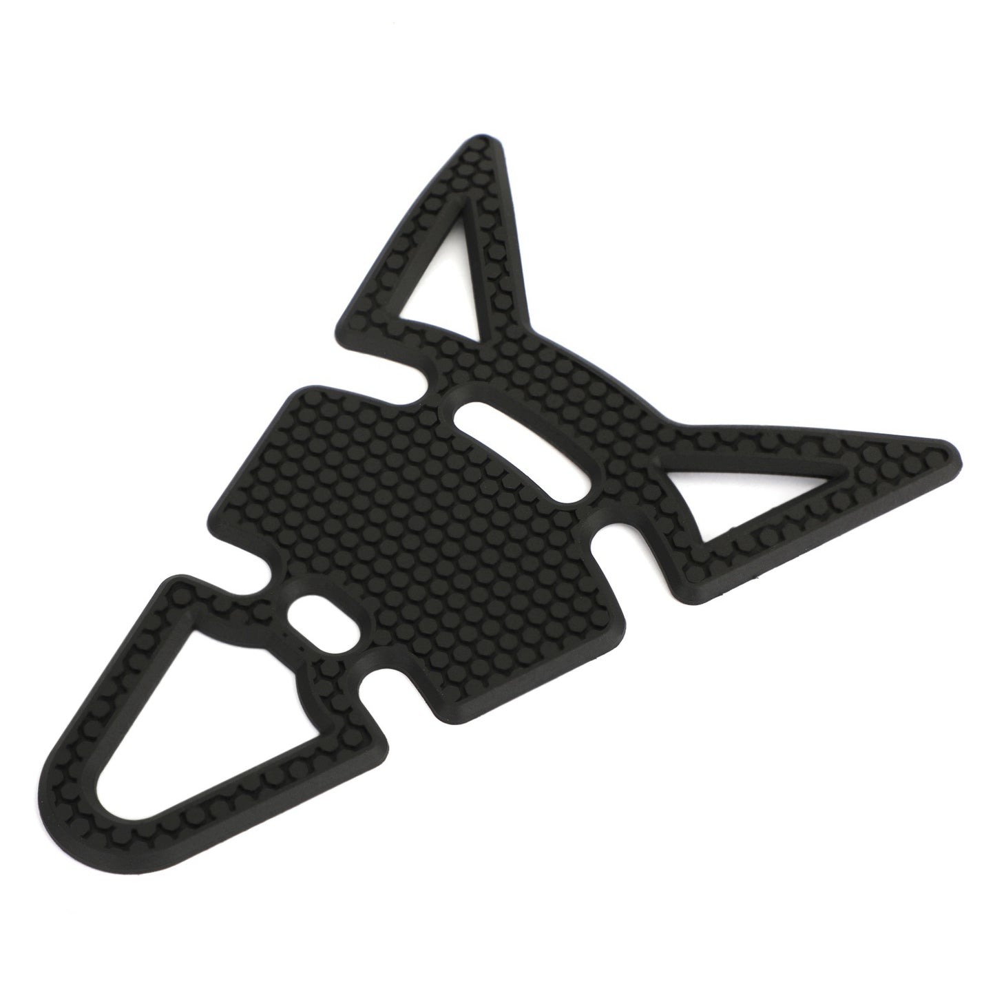 3D Rubber Motorcycle Tank Pad Protector Motorbike Spine Sticker "Cat ears" Look