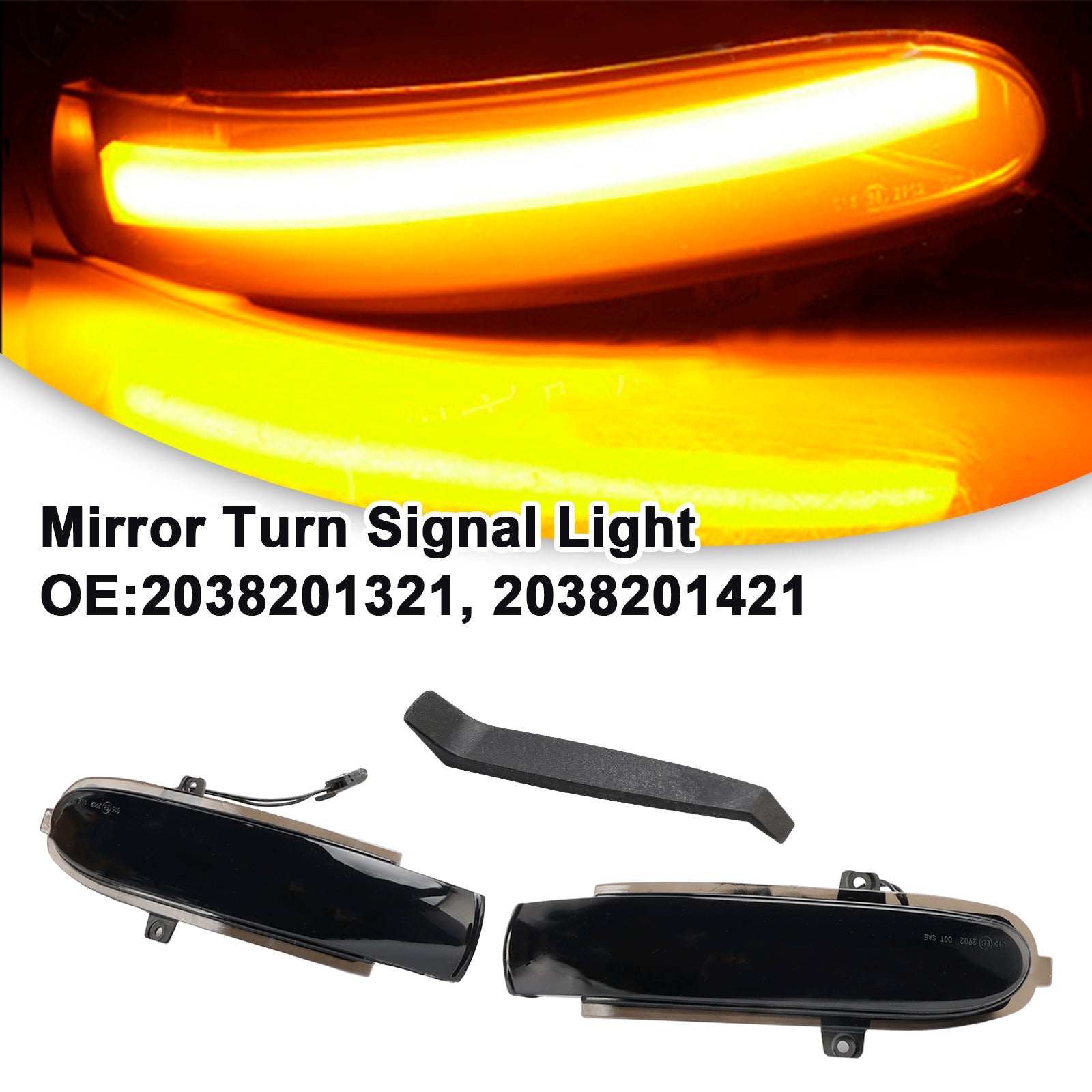 Smoked LED Sequential Side Mirror Turn Signal Light for Mercedes-Benz G E Class