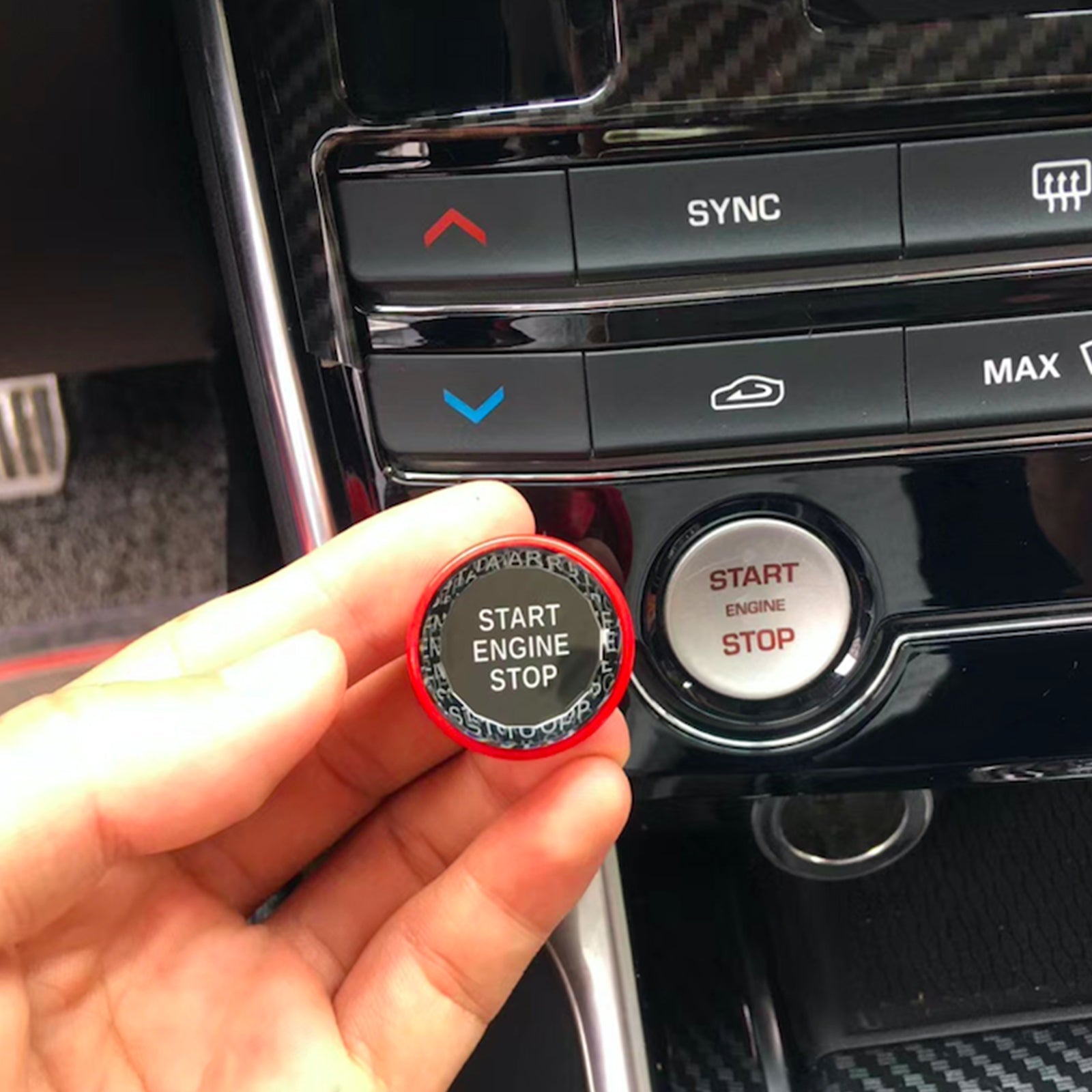 Engine Start Stop Push Button Knob Switch Decor Cover Fits For Jaguar XF XE F-Pace Generic