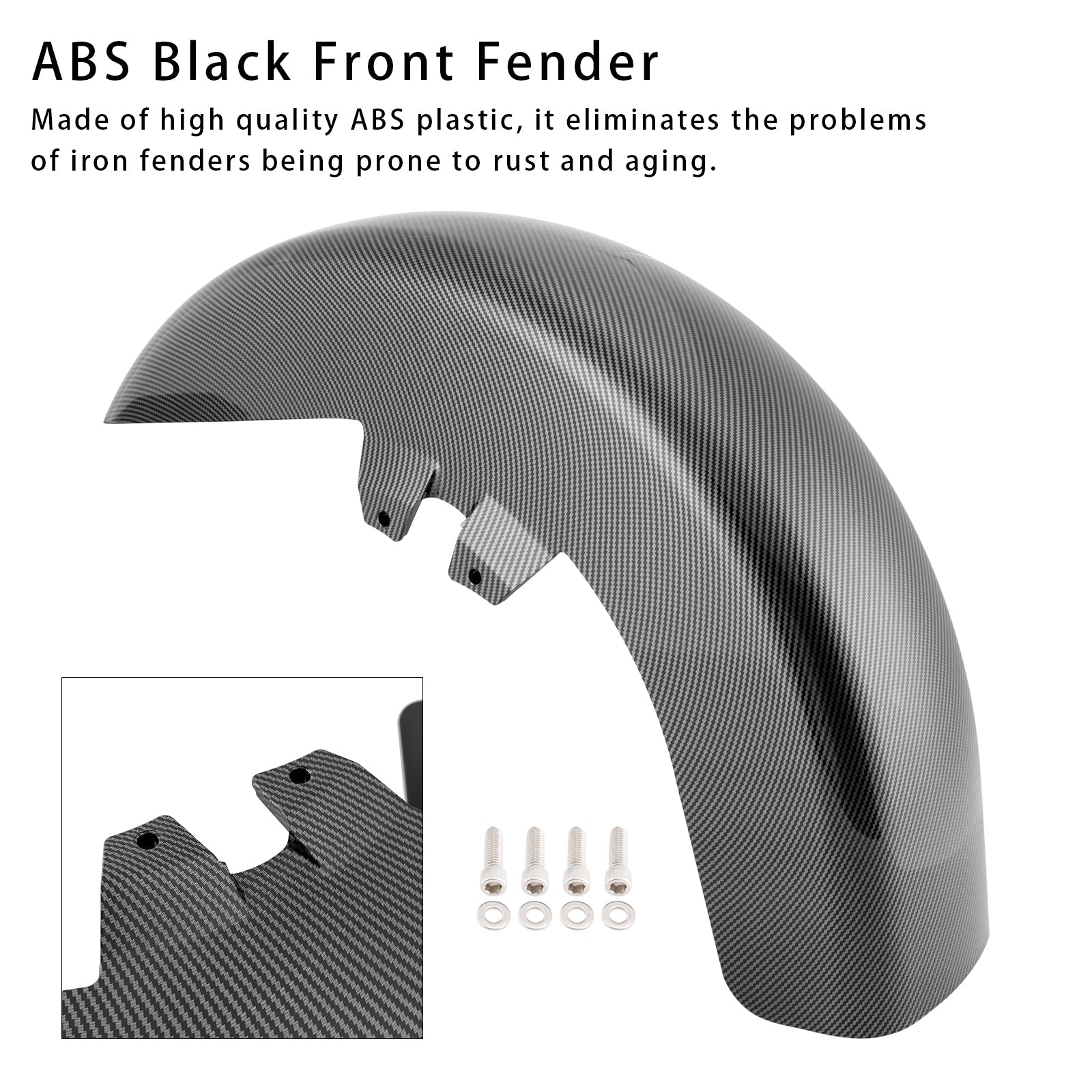 1989-2013 Harley-Davidson Touring Road King Street Glide ABS Black Front Fende
