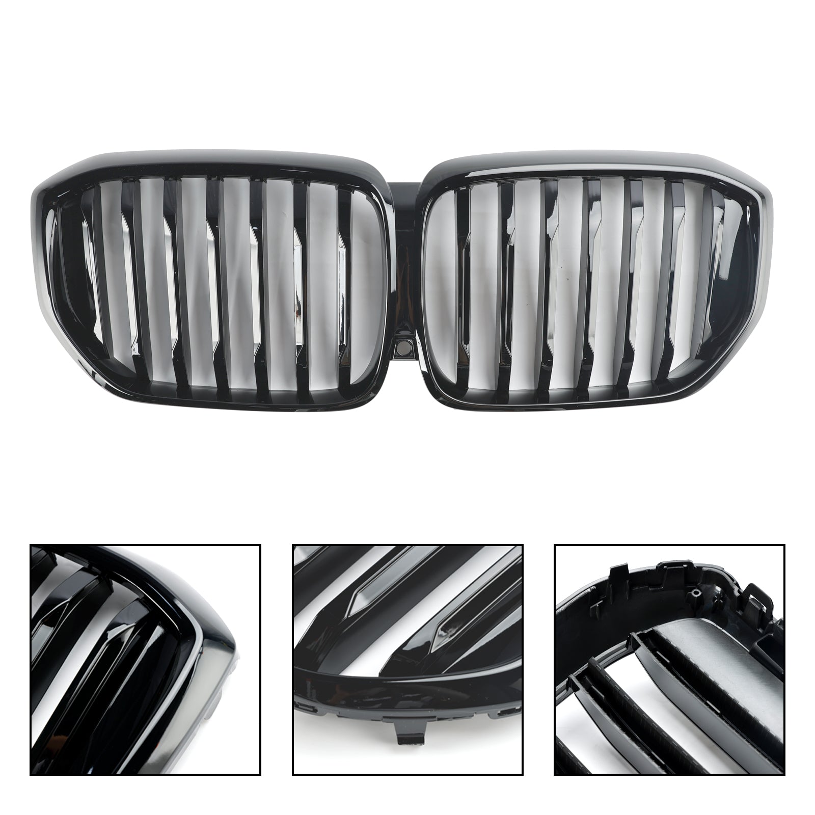 BMW G05 LCI X5 2024+ Single Line Gloss Black Front Bumper Grille Grill