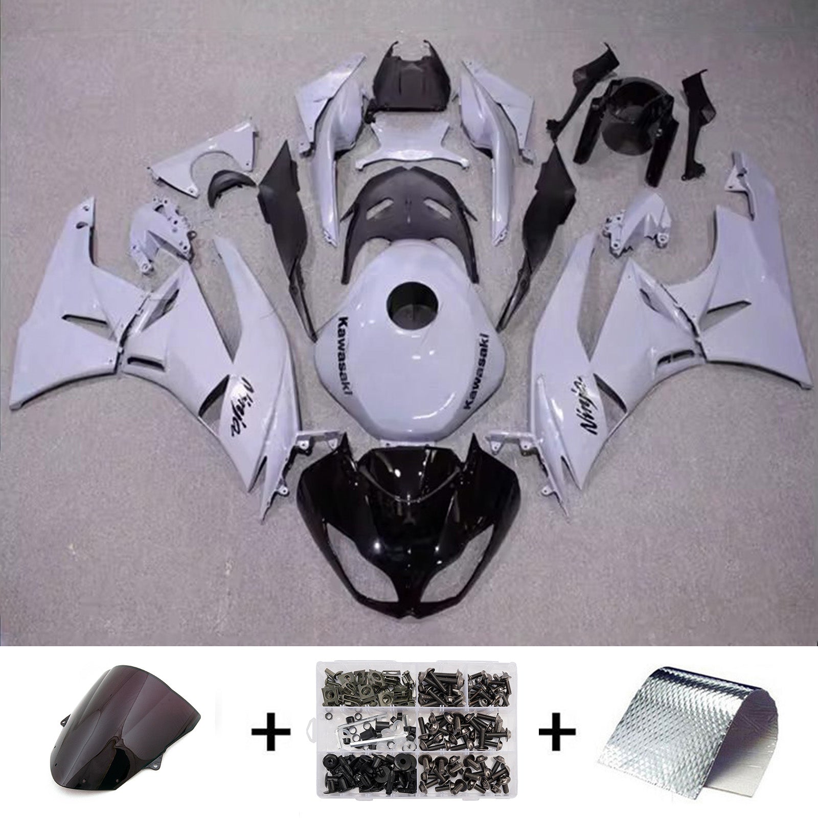 Injection Fairing Kit Bodywork Plastic ABS fit For Kawasaki ZX6R 636 2009-2012