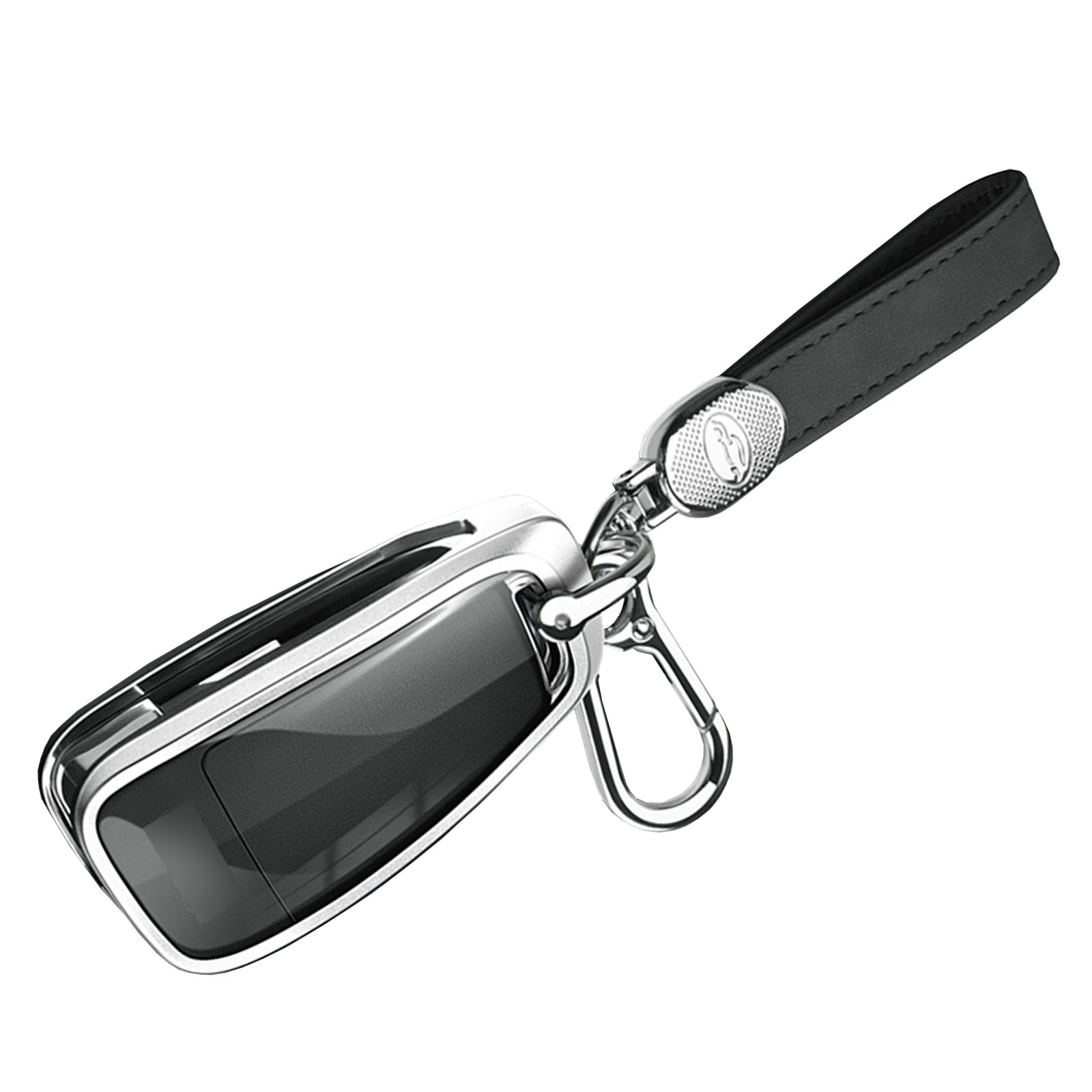 Aluminum Alloy TPU Black Car Key Case Cover With Buckle For Audi a6l a4l a3