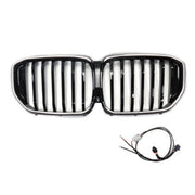 Gloss Black Front Bumper Grille For 2024 2025+ BMW G05 LCI X5 Single Line W/LED