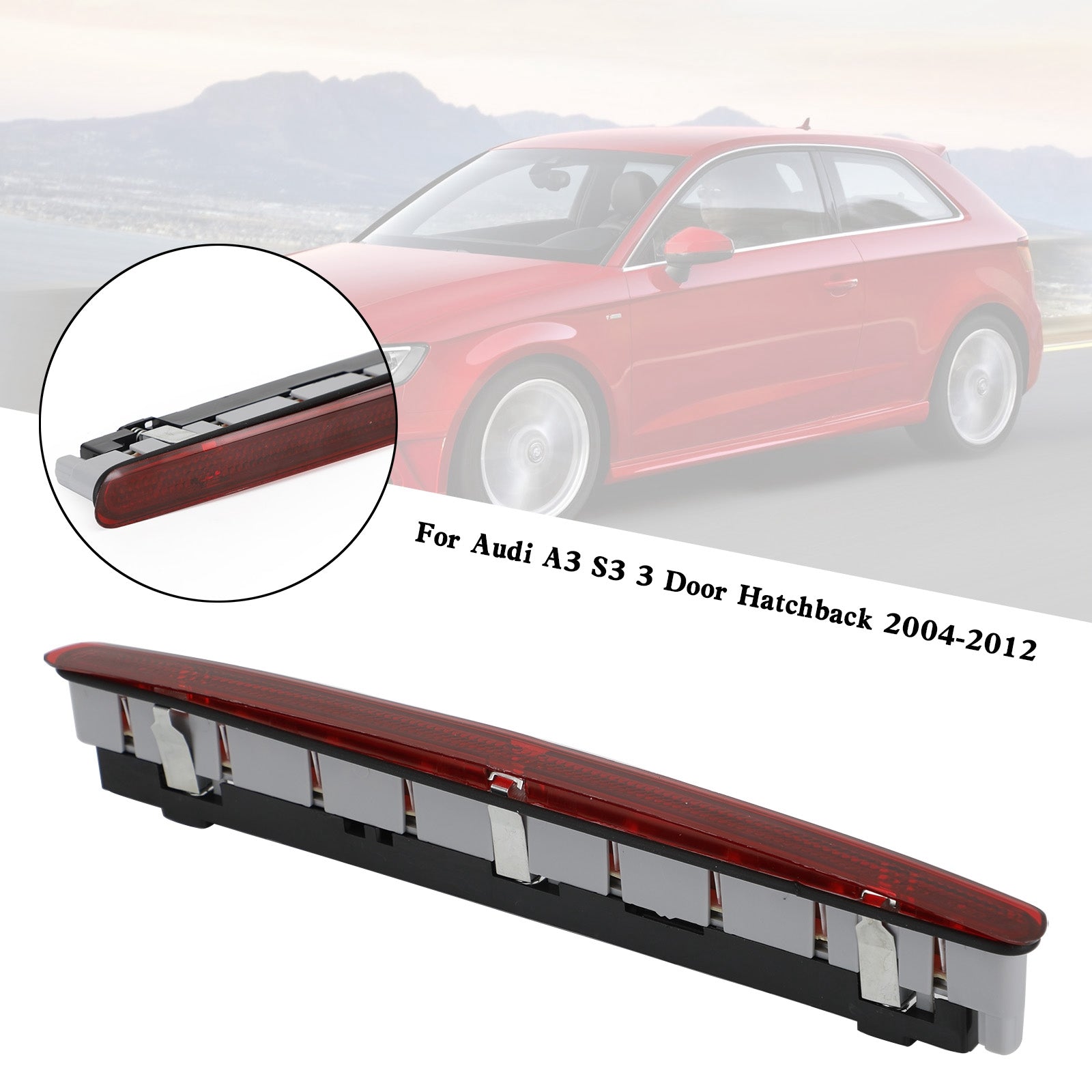 Third Brake Light 8P3945097 For Audi A3 S3 3 Door Hatchback 2004-2012