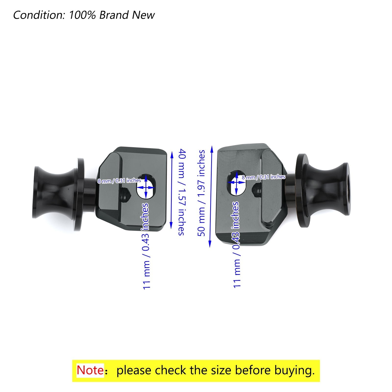 CNC Chain Adjuster Block With Stand Spool For Honda CB650R CBR650R 2019-2020 Generic