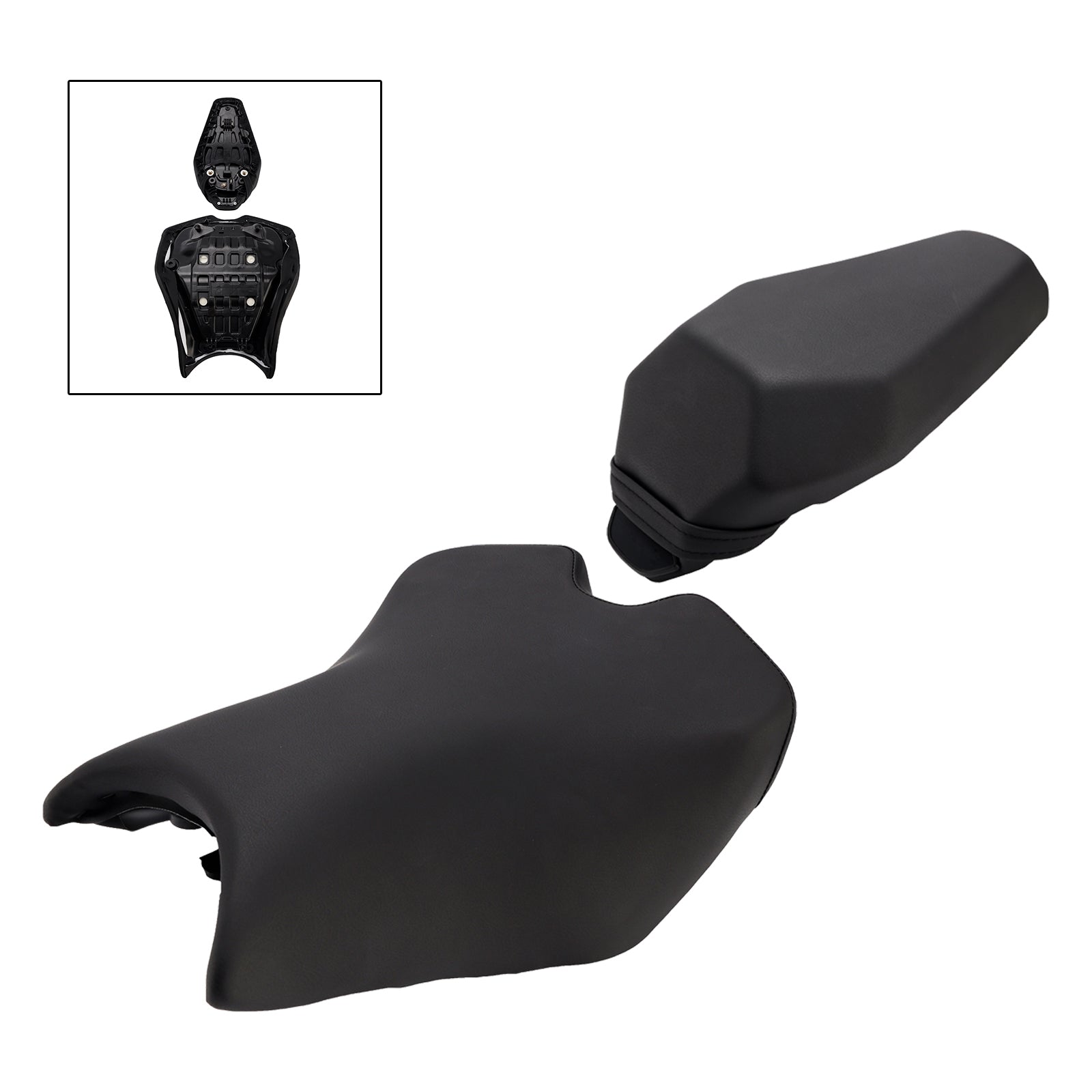 2025 For Kawasaki Ninja Z900 Front W/ Rear Thickened Seat Pillion Kit Black