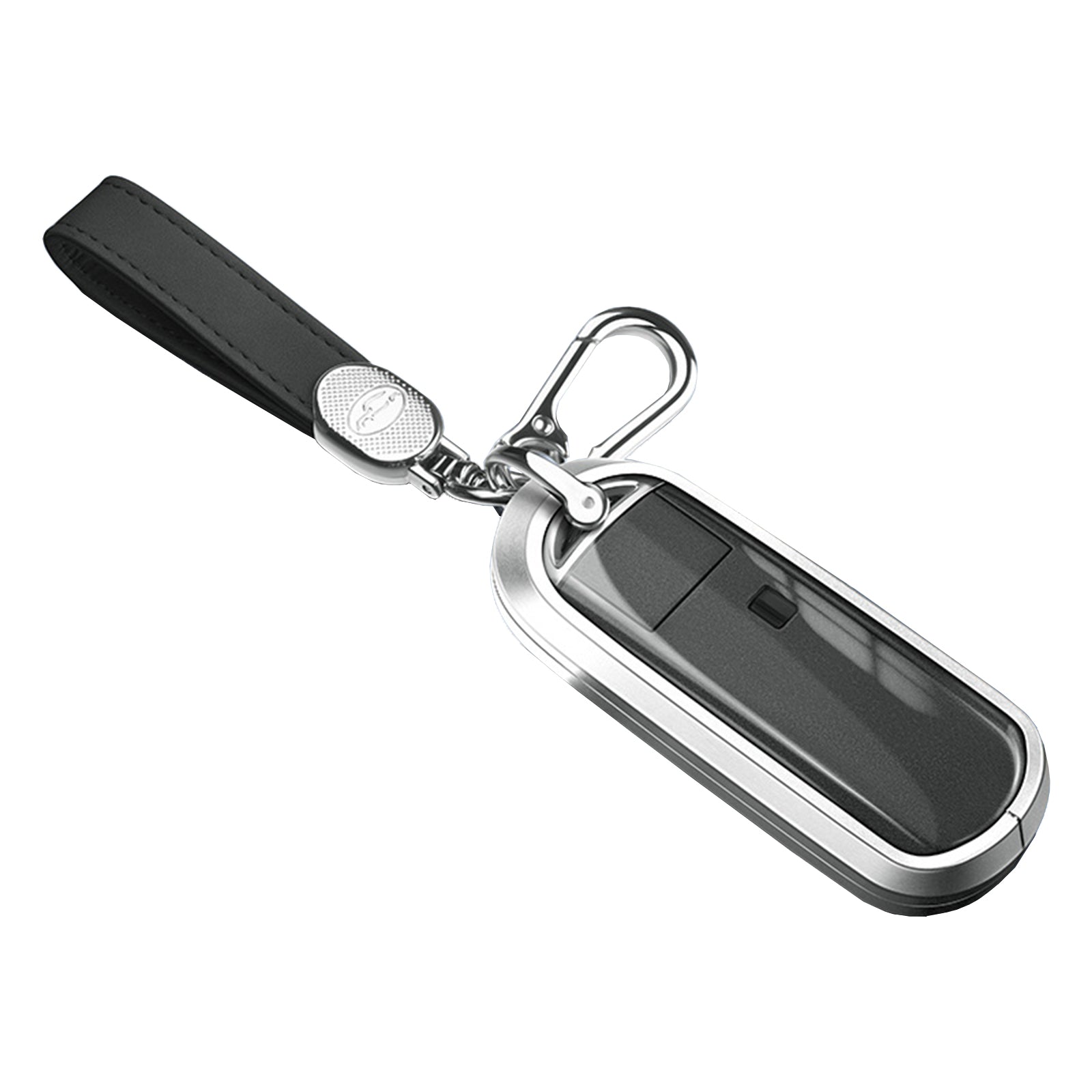 Aluminum Alloy TPU Silvery Car Key Case Cover With Buckle For Mazda CX-4 CX-5