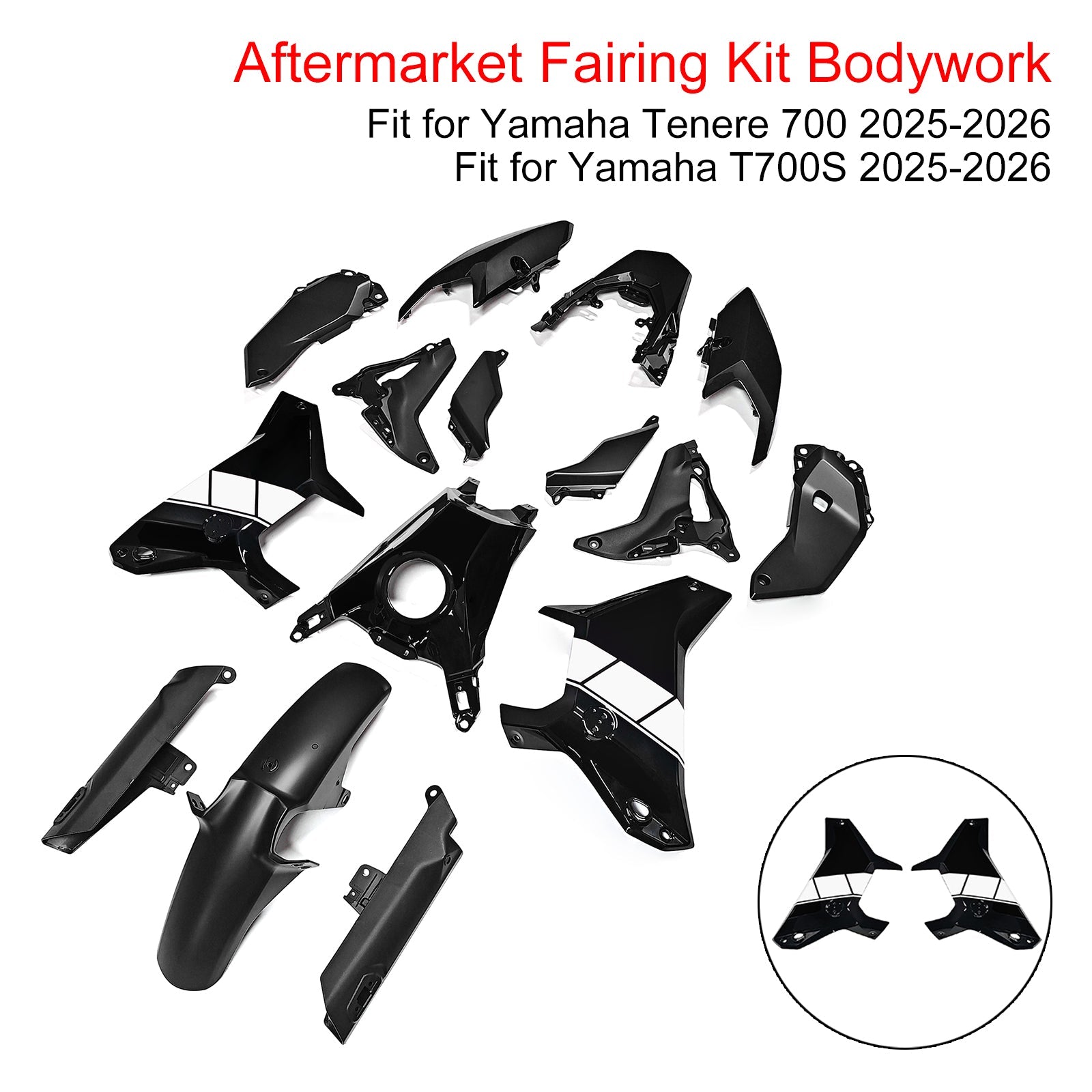 Injection Bodywork Fairing Kit for Yamaha Tenere 700 T700S 2025-2026