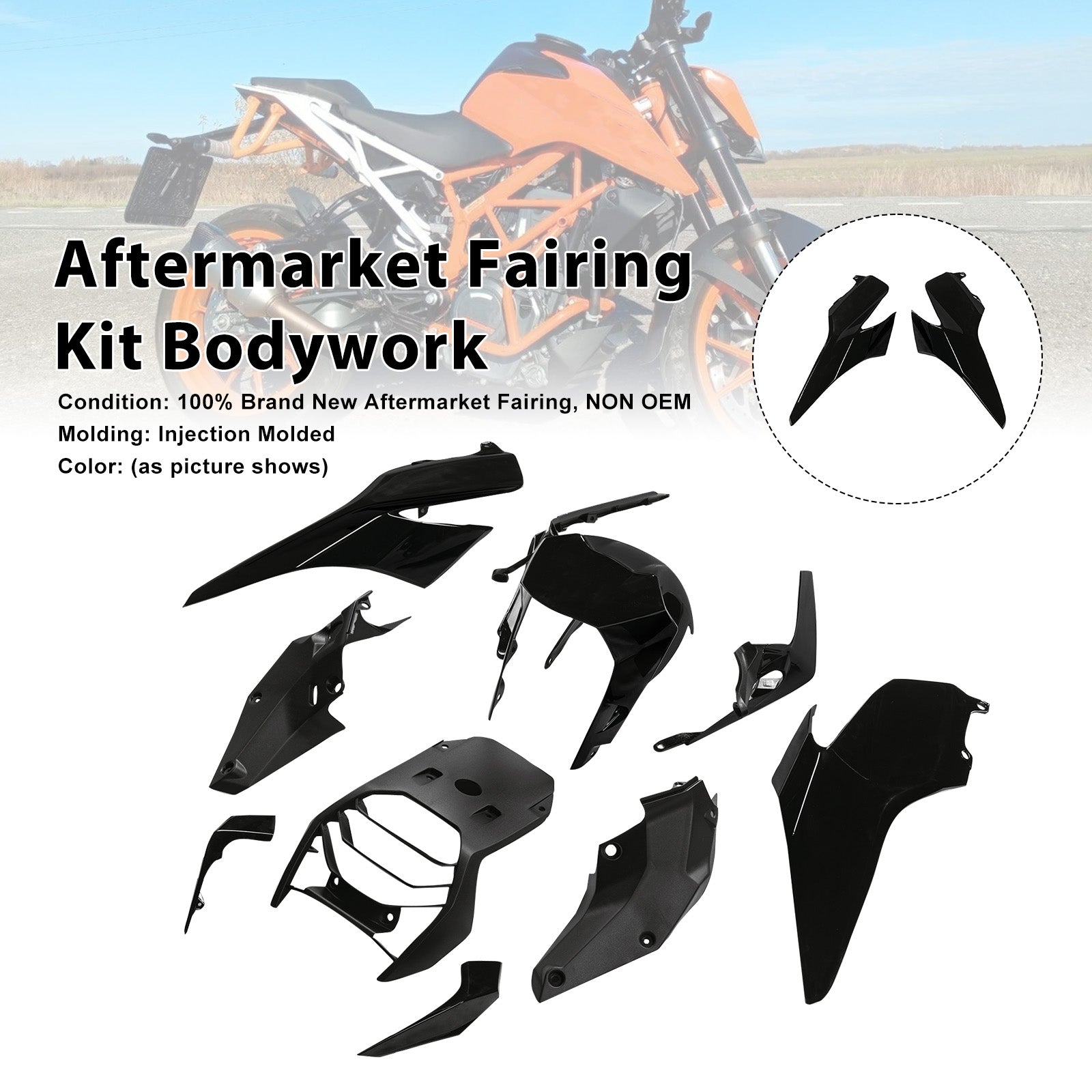 Injection Bodywork Fairing Kit for 390 DUKE 2017-2023