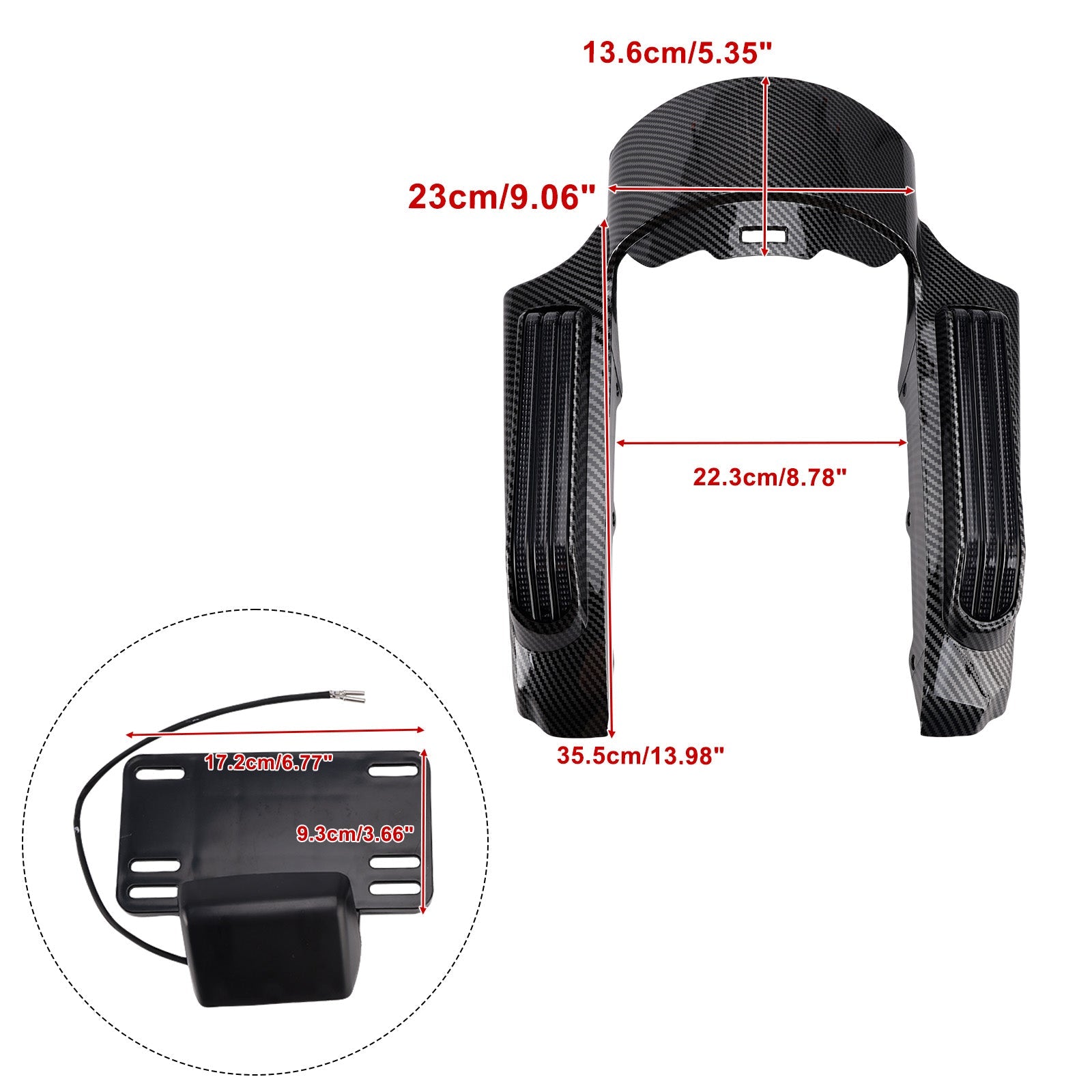 Rear Fender LED Light fit for Touring Road King FLHR Street Glide 2014+