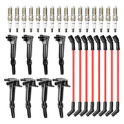 2018-2019 Ford E-350 Super Duty 6.2L V8 8 Ignition Coil+16 Spark Plug+8 Wires UF834 UF865 HL3Z-12029-C