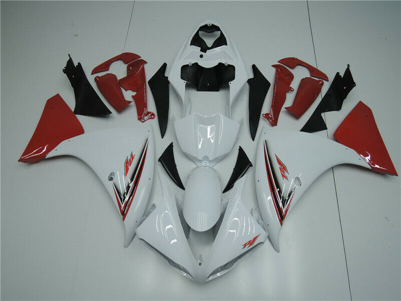Injection Plastic ABS Fairing Fit for Yamaha YZF R1 2009-2011 Red White Generic