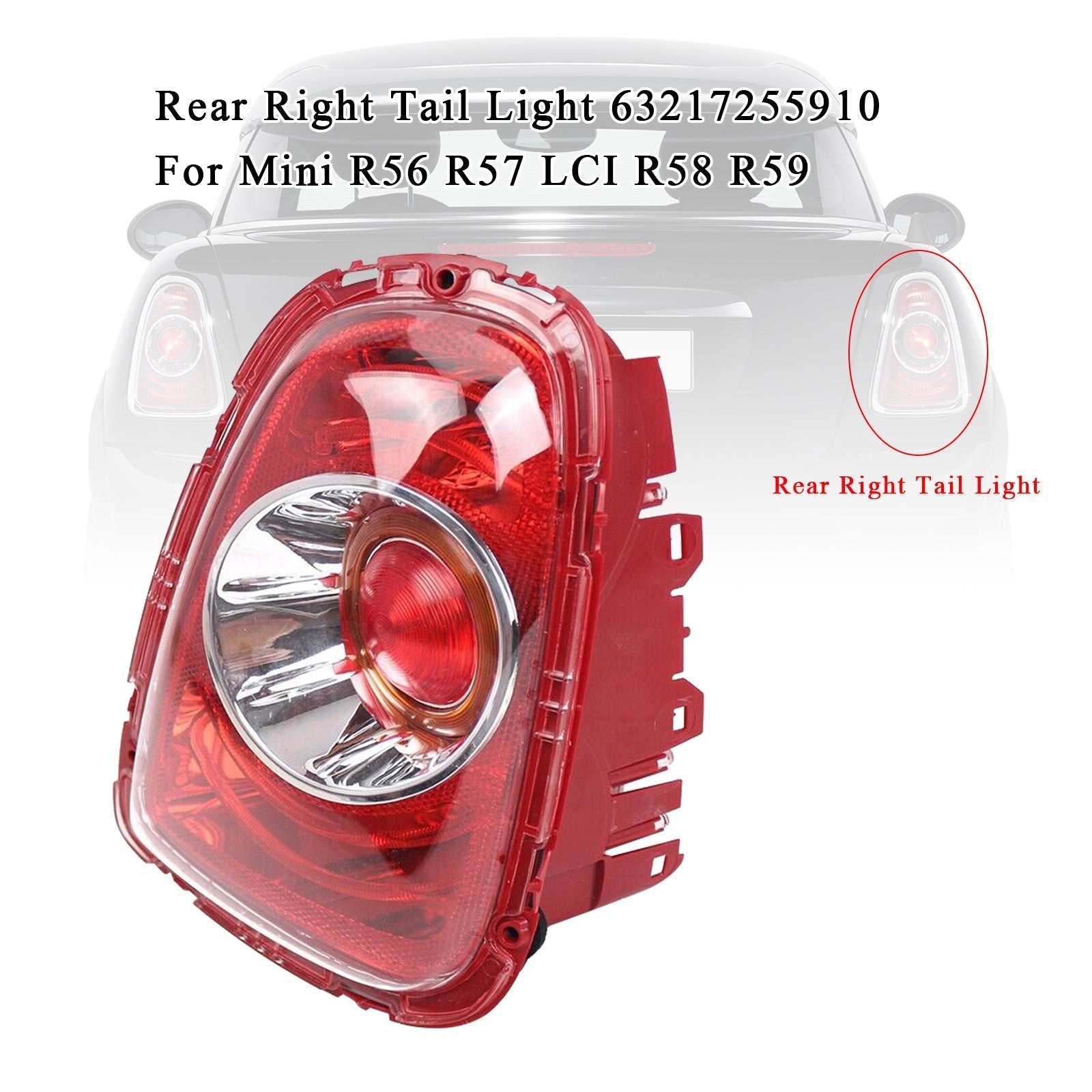 12/2010-4/2015 MINI Coupe R58 Rear Right Tail Light 63217255910