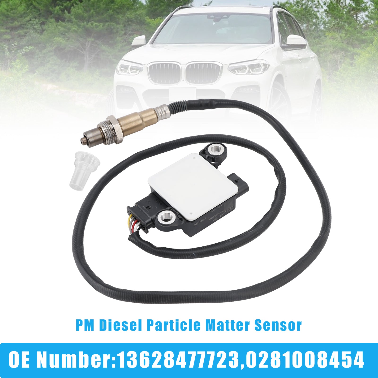 08/2020-03/2023 For BMW X6 (G06, F96) xDrive 30 d Mild-Hybrid SUV Diesel/Electro AWD 24 286 210 PM Diesel Particle Matter Sensor 13628477723