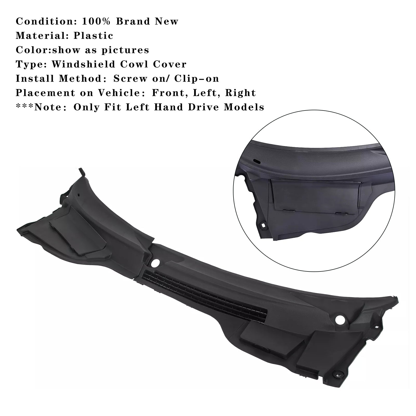 2012-2014 Mini Cooper Clubman Left&Right Windshield Cowl Cover 51132751209 51132751210