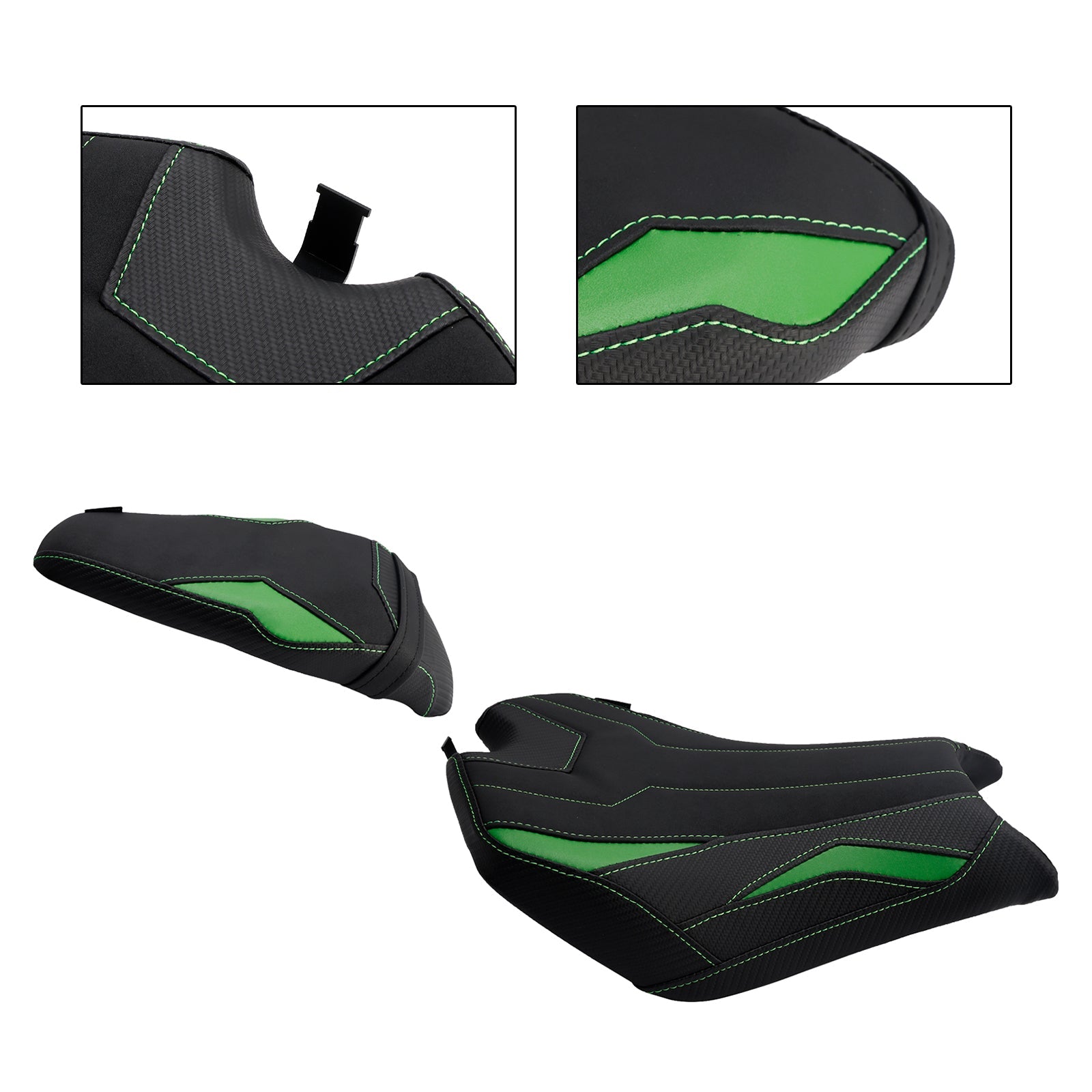 2025- For Kawasaki Ninja Z900 Zr900-F Driver&Passenger Seat Rear Cushion Green1