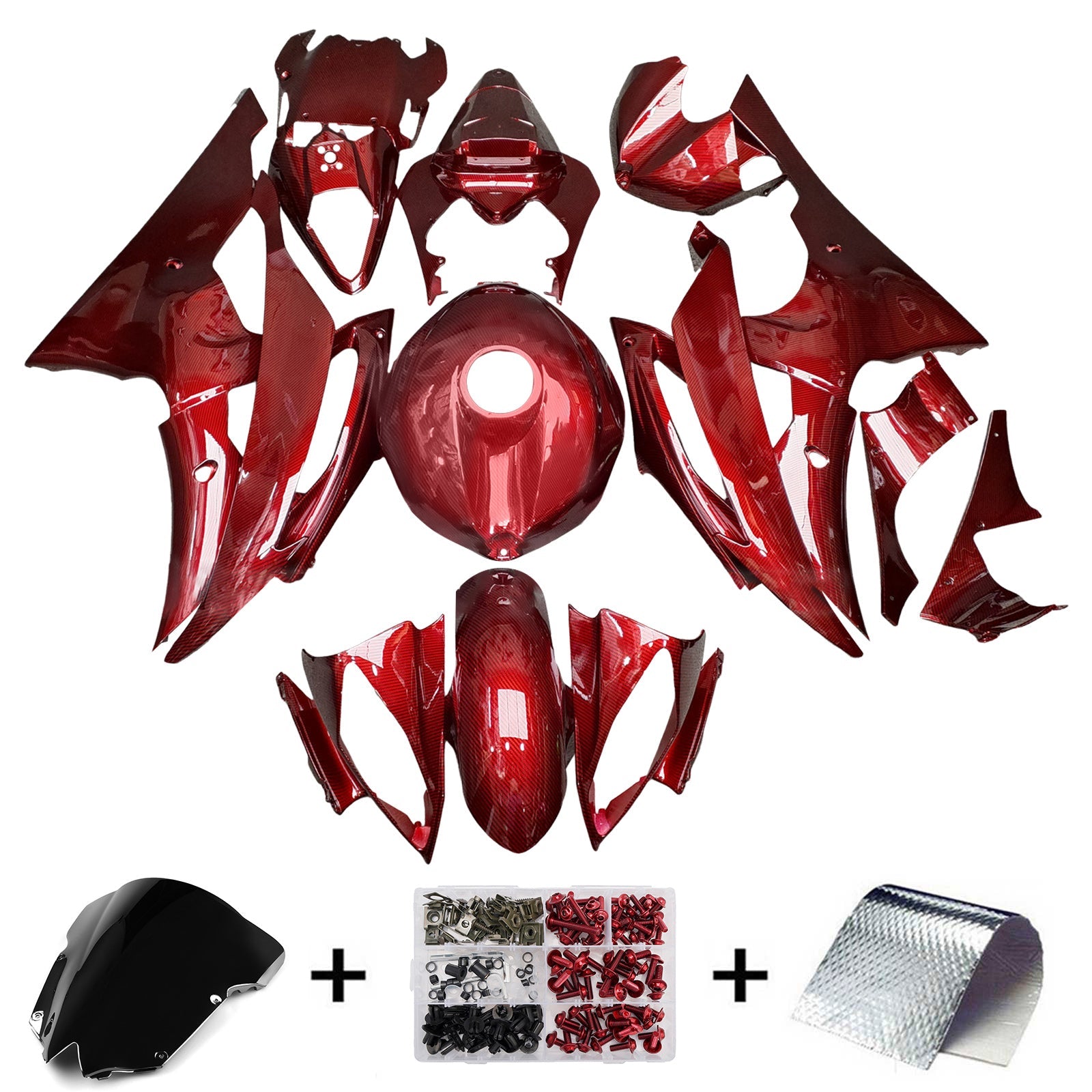 Injection Fairing Kit Bodywork Plastic ABS For Yamaha YZFR6 YZF-R6 2008-2016