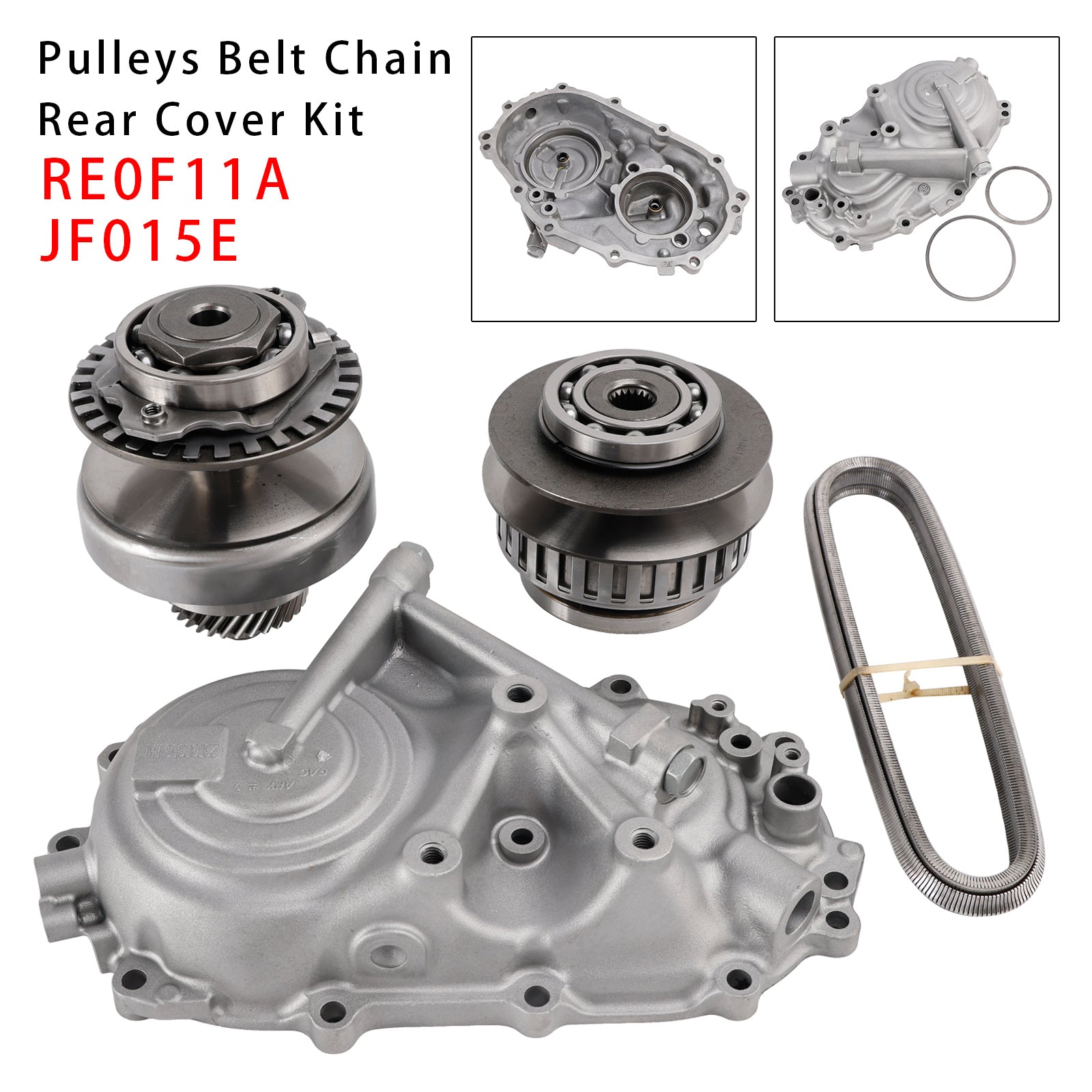 2009-2018 For CVT Nissan RE0F11A JF015E Pulleys Belt Chain Rear Cover Kit 30 Teeth